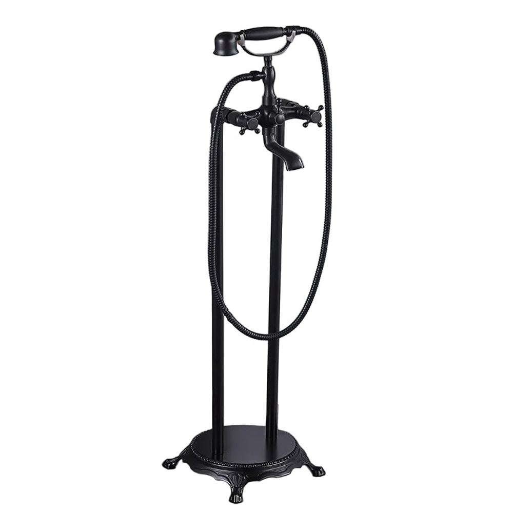 Изображение товара Напольный смеситель для ванны Boch mann 9654 двухвентильный с душевой лейкой цвет черный