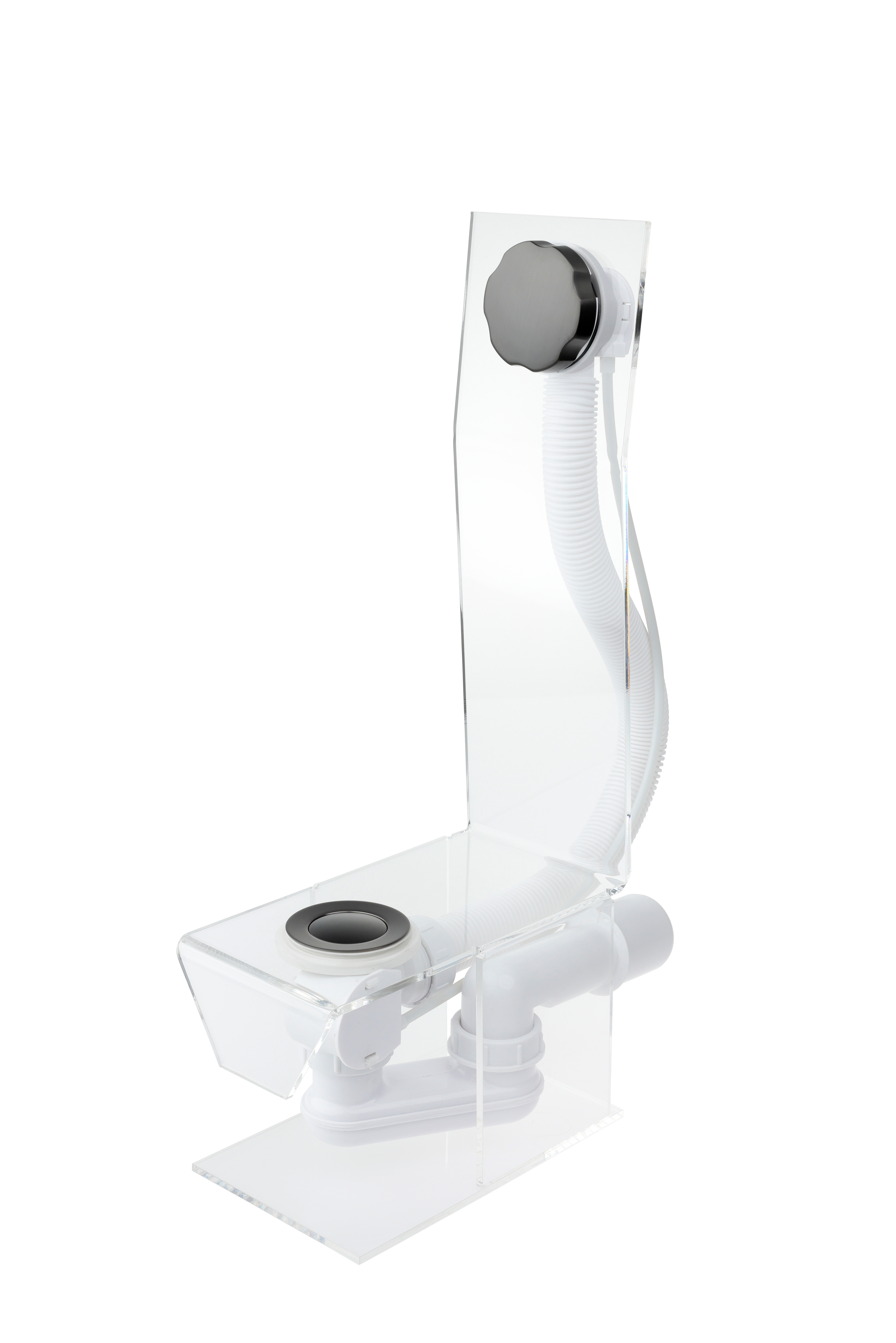 Изображение товара Слив-перелив VEGA V55R 700 мм D50 мм, латунь, серый, полуавтоматический