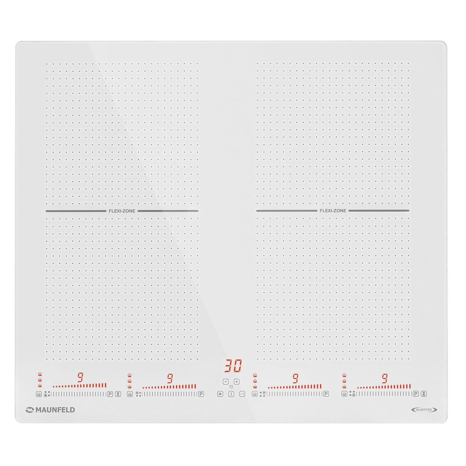 Изображение товара Индукционная варочная панель Maunfeld CVI594SF2WH Inverter 59 см 4 конфорки белый