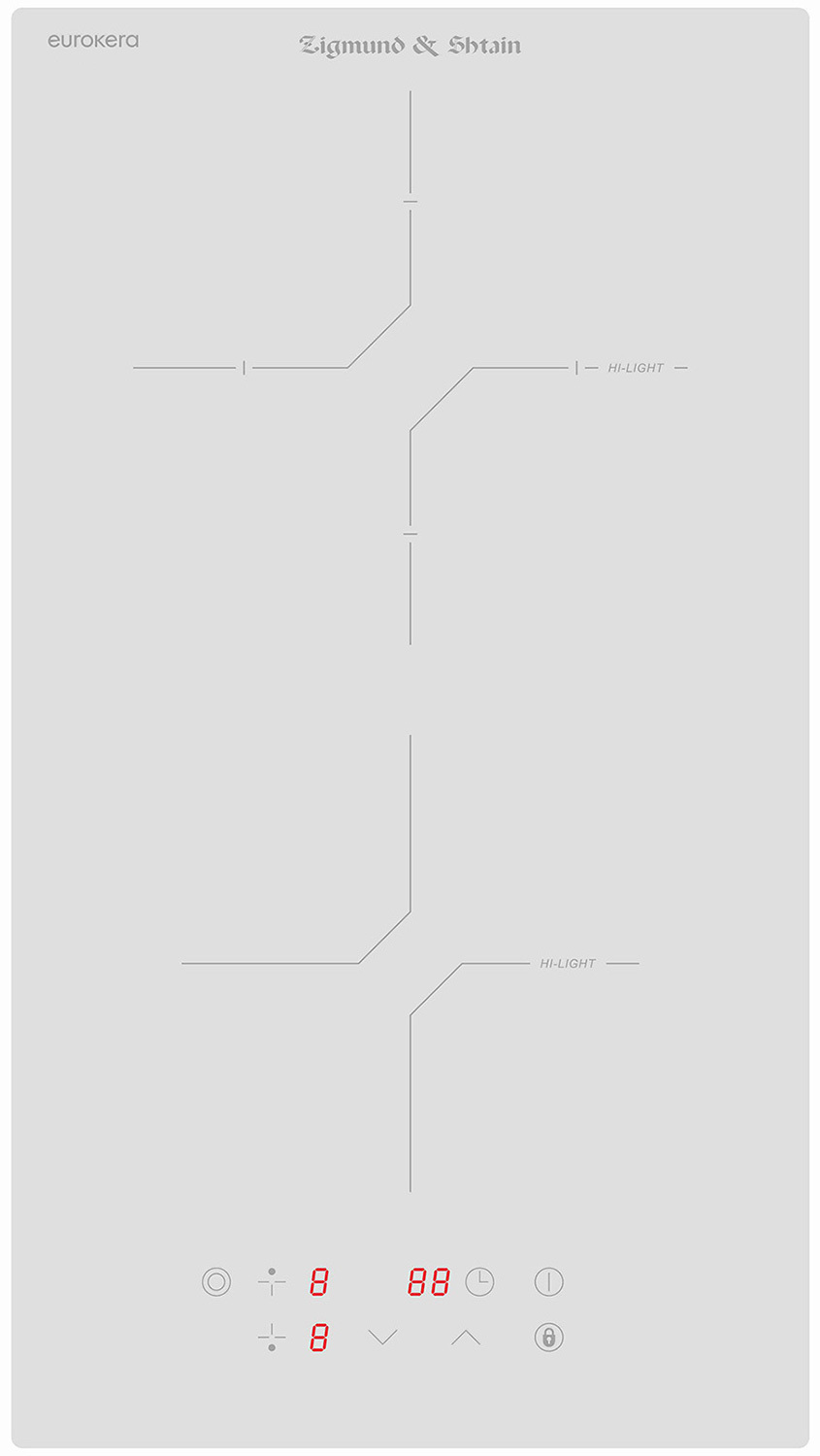 Изображение товара Электрическая варочная панель Zigmund & Shtain CN 38.3 W 2 конфорки сенсорное управление