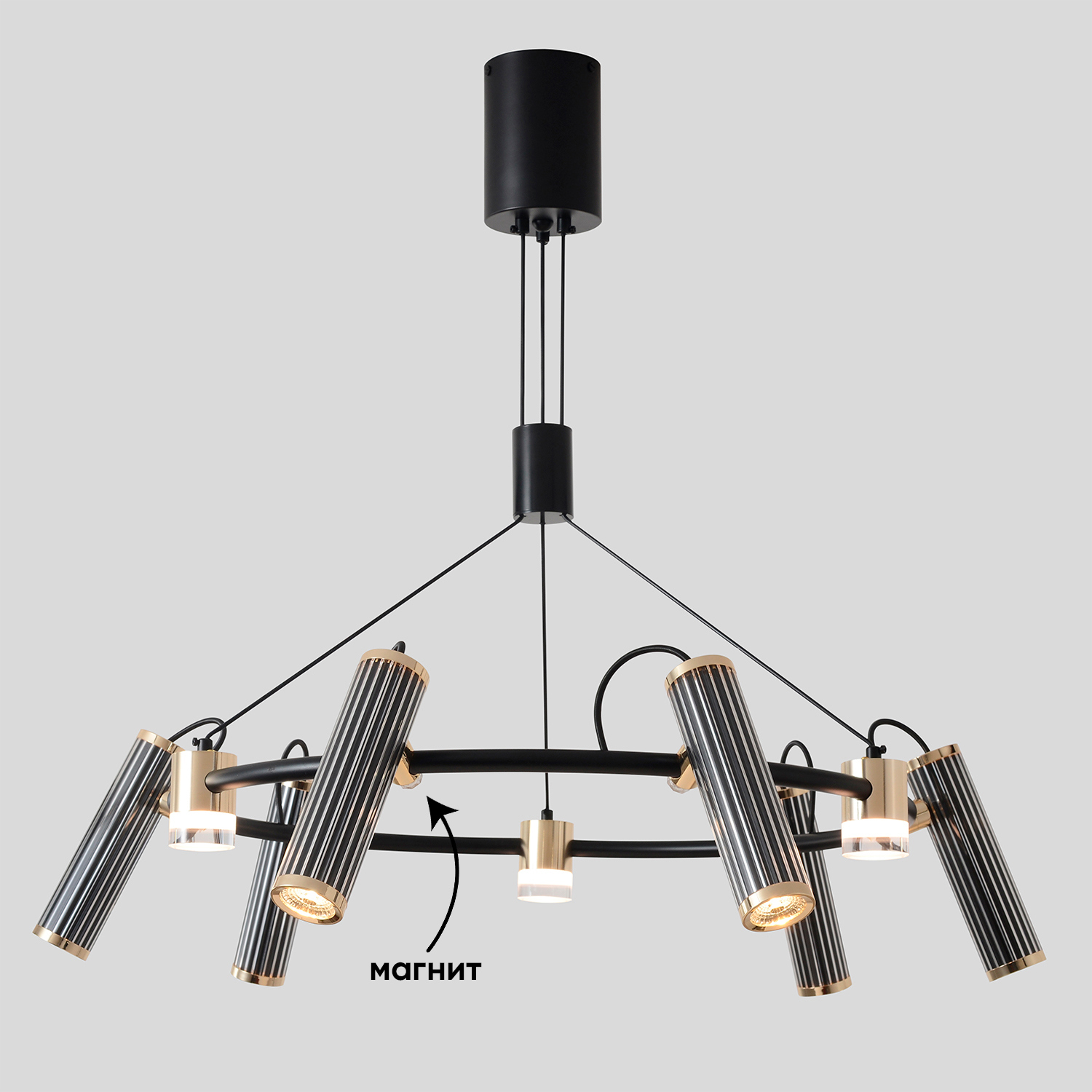 Изображение товара Подвесная светодиодная люстра Crystal Lux Extra SP9 для до 13 м² с теплым белым светом