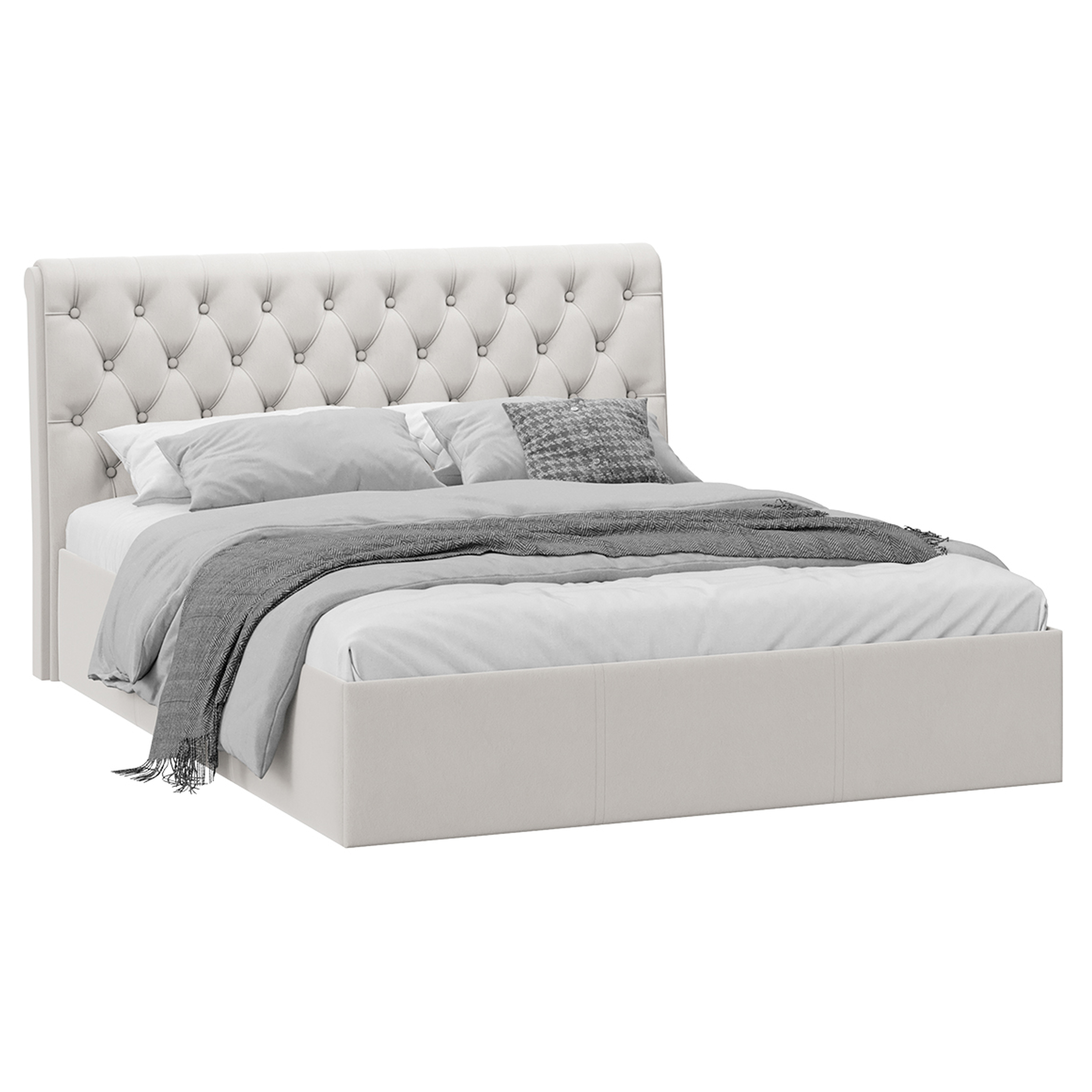 Изображение товара Современная кровать Трия 216792 с механизмом подъема и цветом велюр бежевый