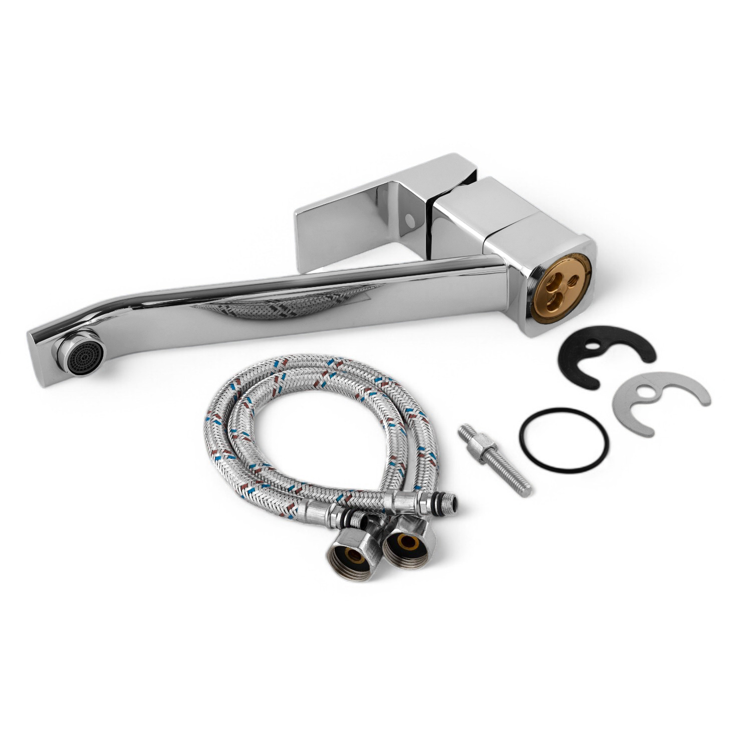 Изображение товара Смеситель для кухни Potato P42235 поворотный излив 10 см цвет хром