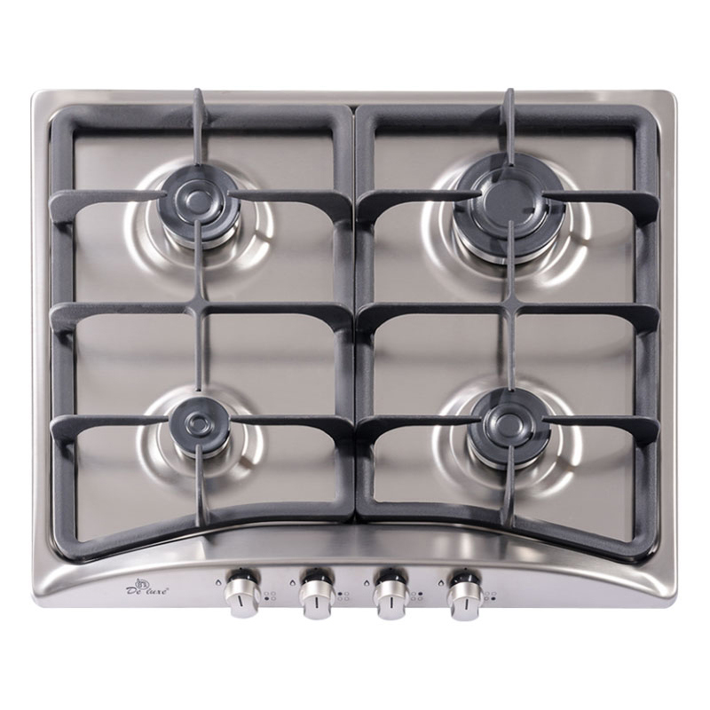 Изображение товара Газовая варочная панель De luxe 5840.00 гмв - 052ЧР 58 см 4 конфорки цвет нержавеющая сталь
