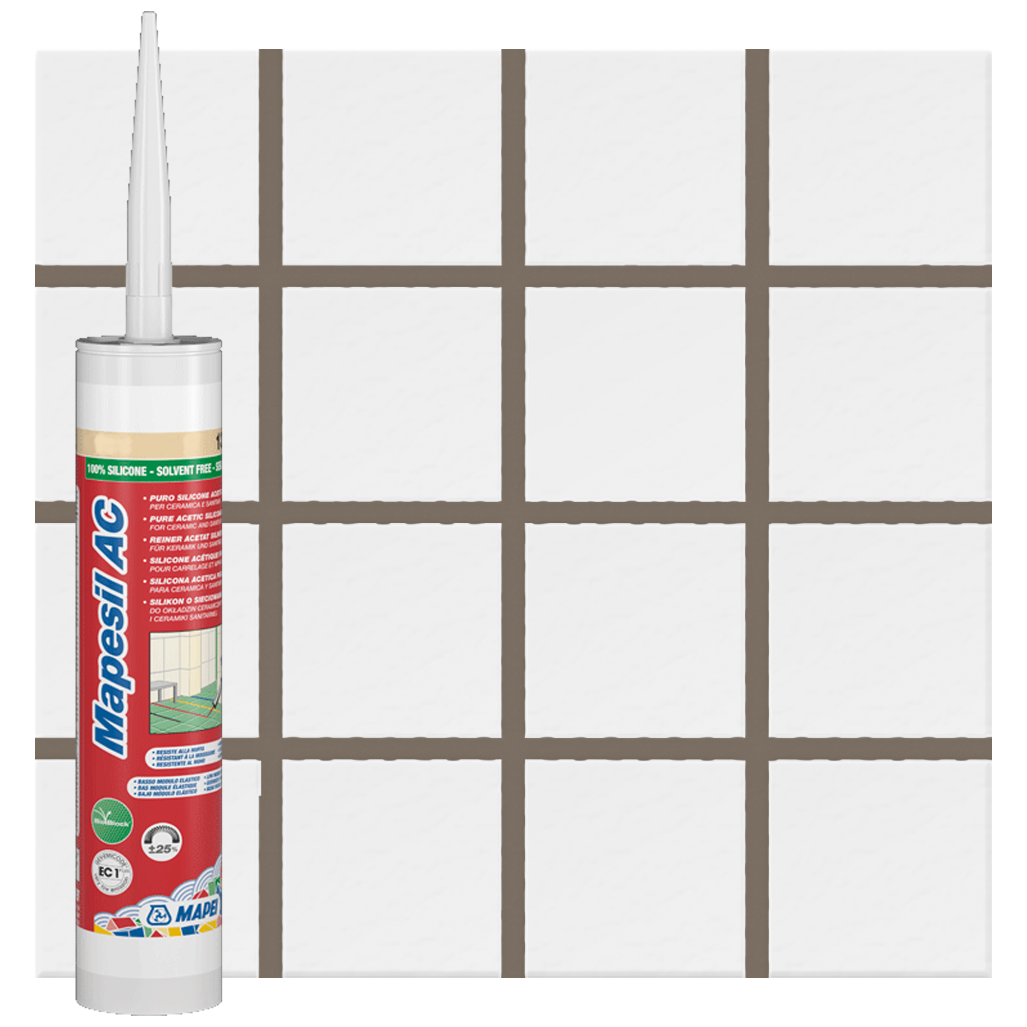 Изображение товара Силиконовый герметик Mapei Mapesil AC 134 Шелк 310 мл универсальный водонепроницаемый