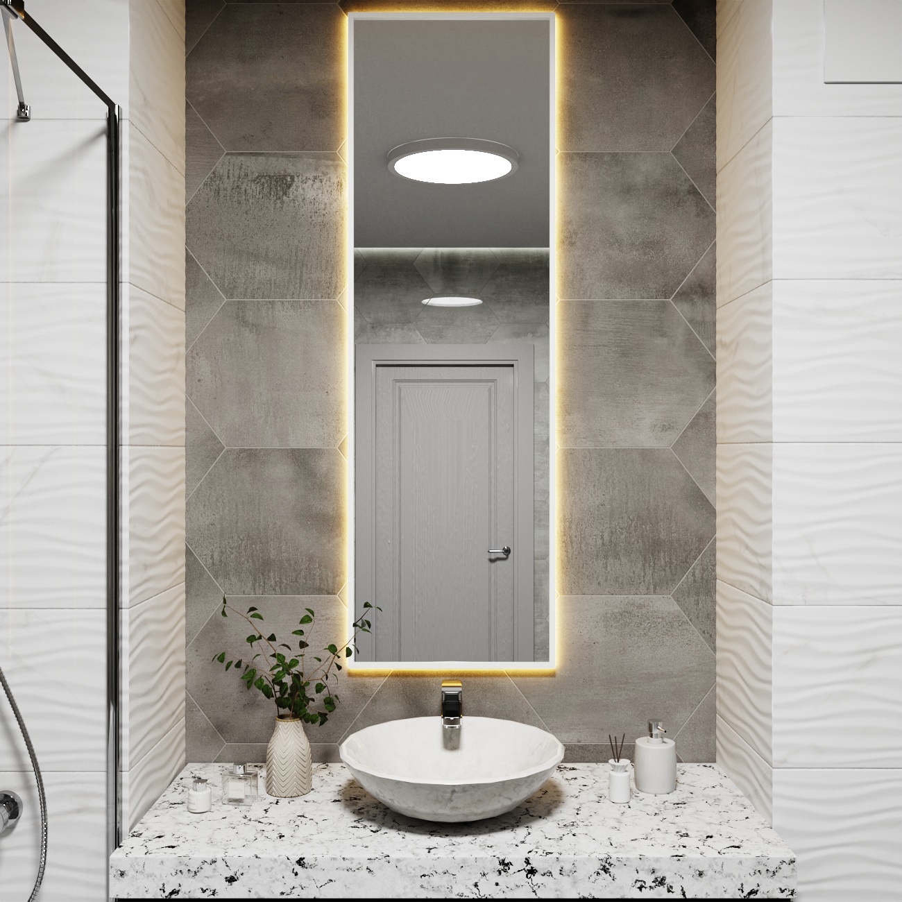 Изображение товара Зеркало со встроенной подсветкой One mirror 15050бст 50x150 см