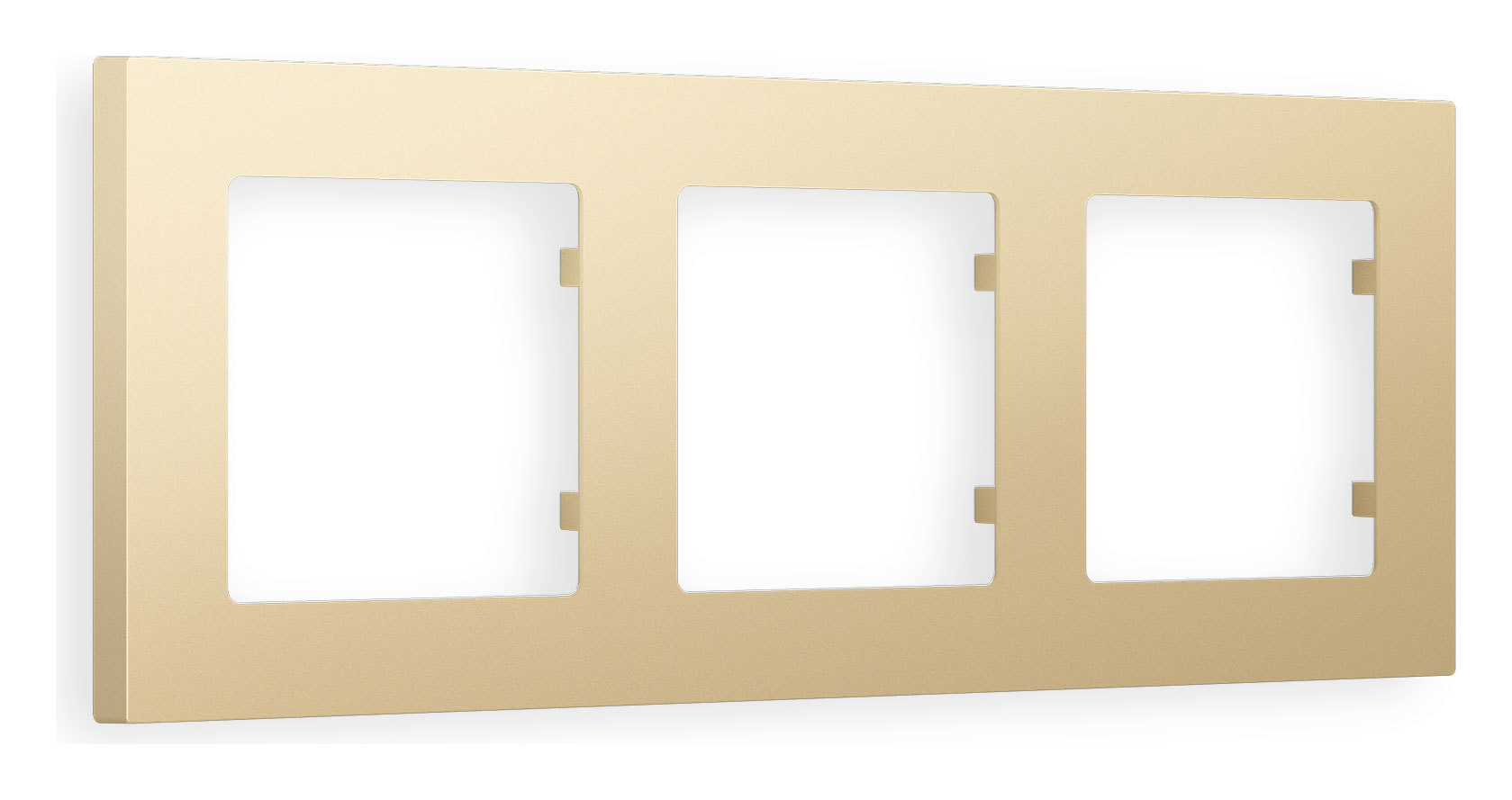 Изображение товара Рамка для розеток и выключателей Ambrella volt Alfa Techno AF220603 3 поста цвет шампань