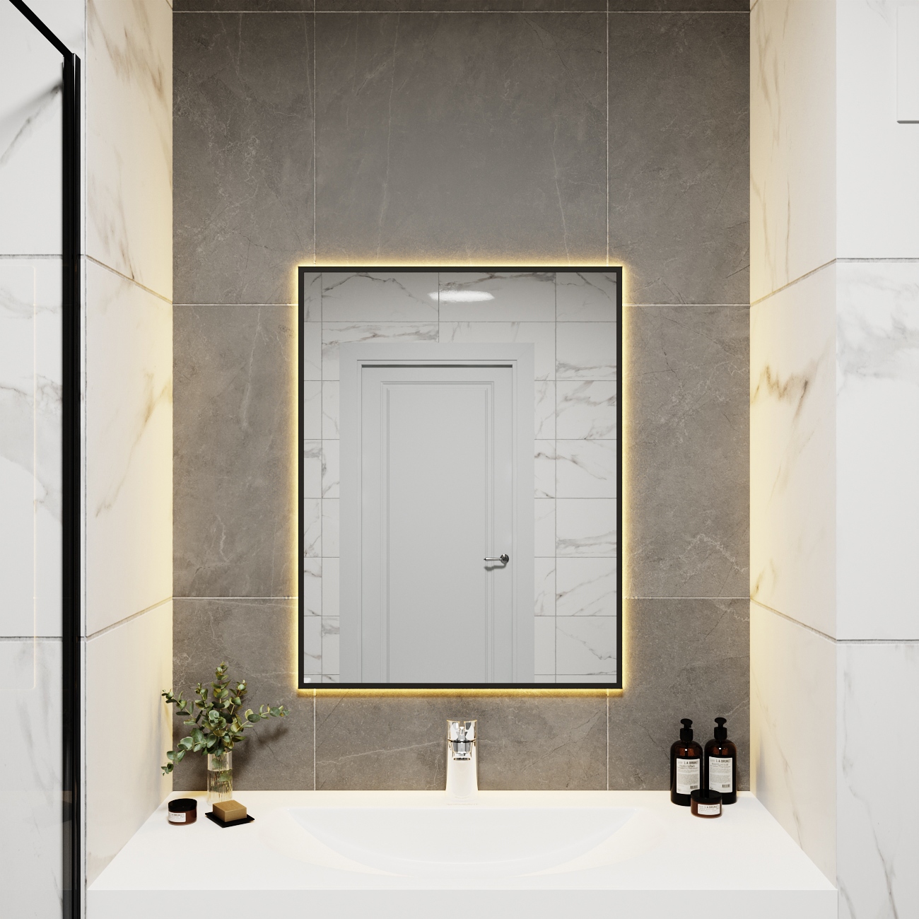 Изображение товара Зеркало со встроенной подсветкой One mirror 9060чсх 60x90 см