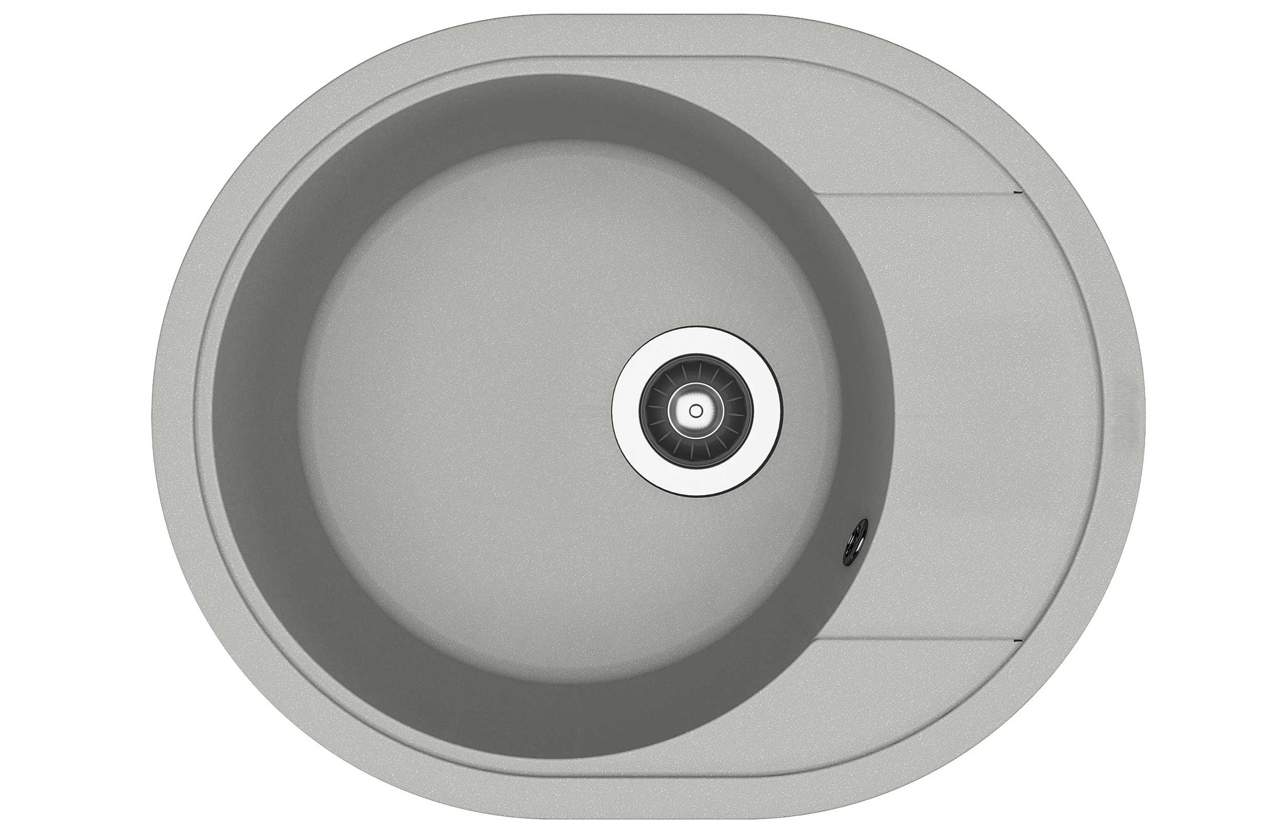 Изображение товара Мойка Flortek Реал 58x51 см глубина чаши 20 см Кварцевый песок цвет серый