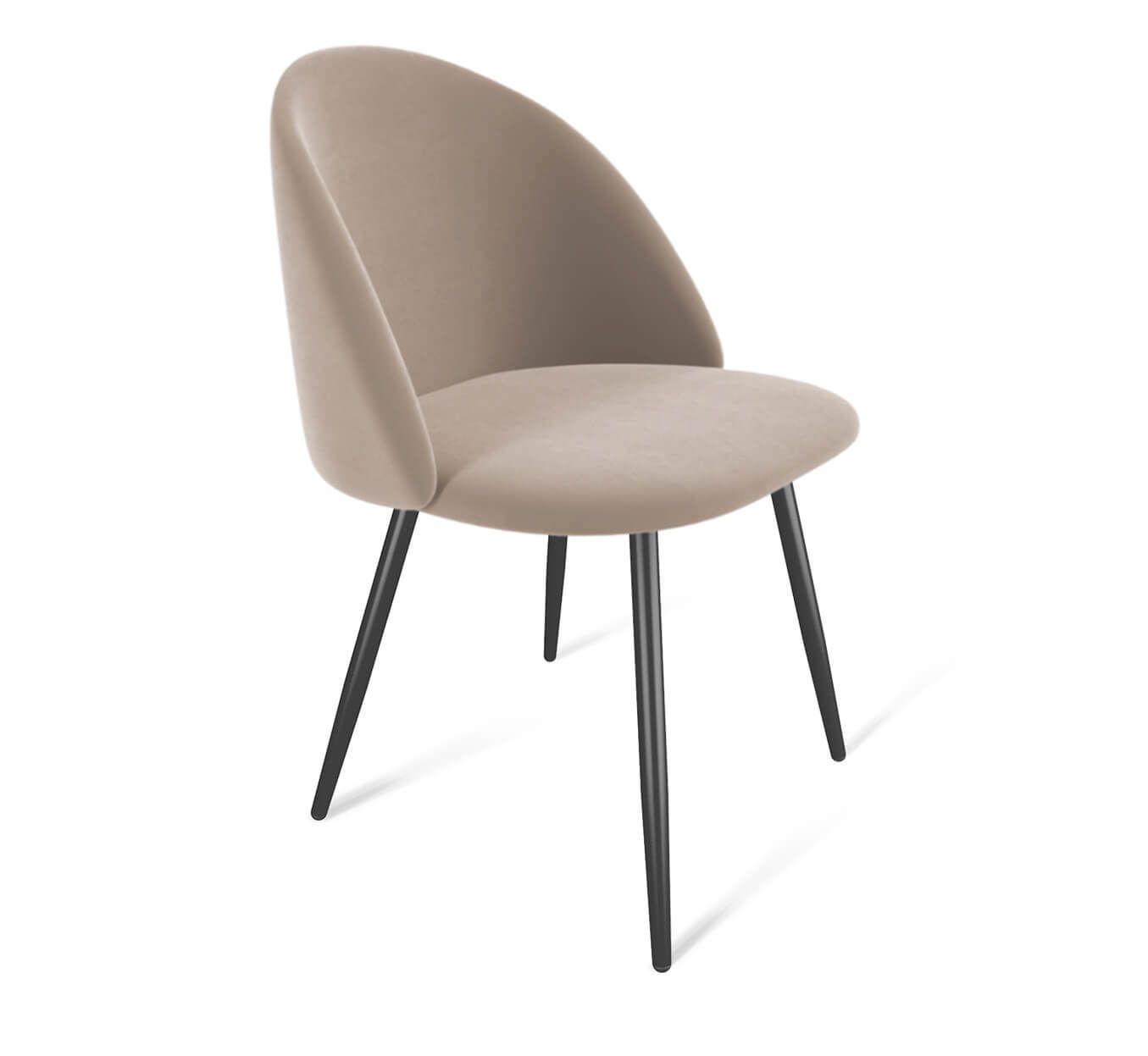 Изображение товара Стул Sheffilton 1842492309 49x80x49 см велюр цвет Бежевый