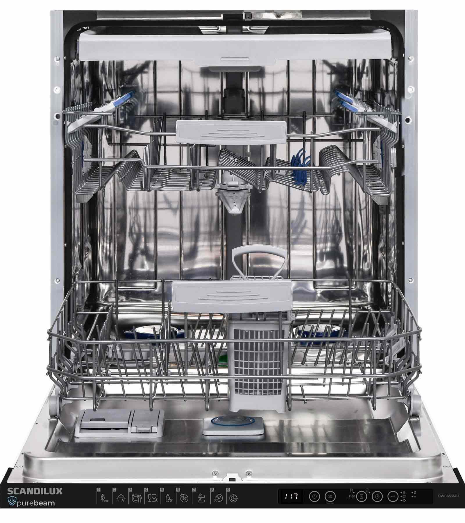 Изображение товара Встраиваемая посудомоечная машина Scandilux DWB6535B3 59.8 см 9 программ цвет белый