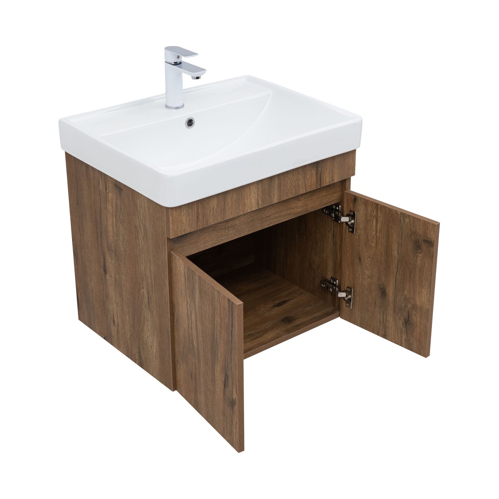 Изображение товара Тумба под раковину Aquanet Оптима дуб рустикальный 58.2 см влагостойкая