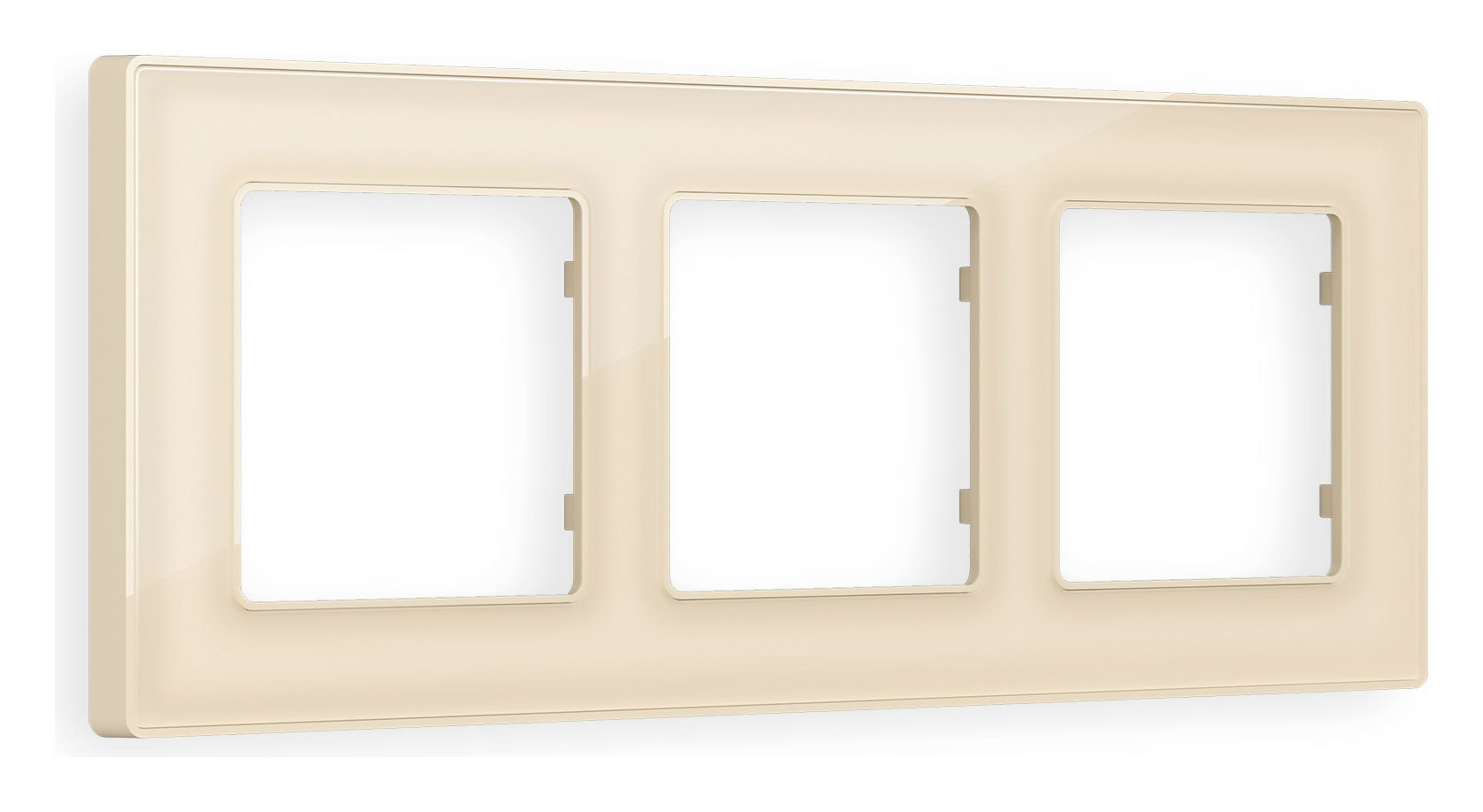 Изображение товара Рамка для розеток и выключателей Ambrella volt Alfa Arctic AF580303 3 поста бежевый