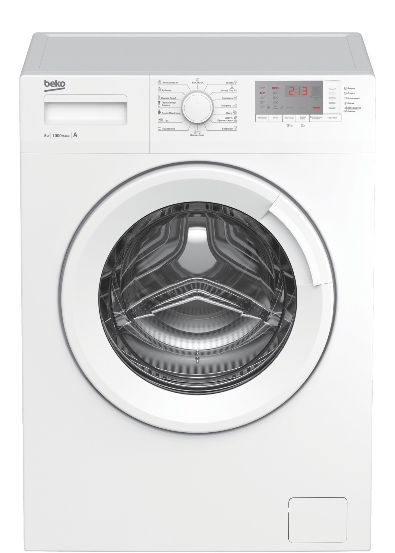 Изображение товара Стиральная машина Beko WRS5512BWW 5 кг фронтальная, энергосберегающая Россия