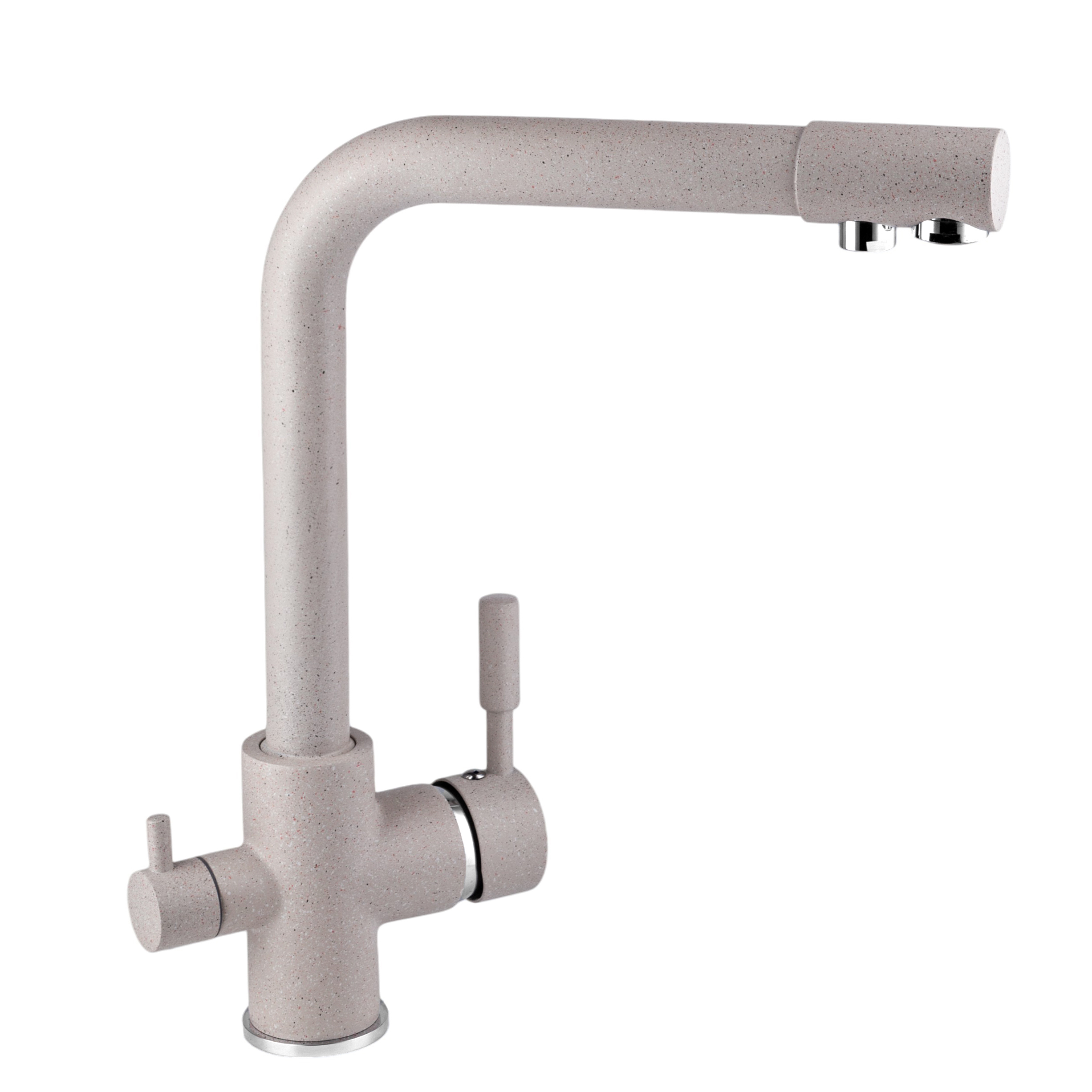 Изображение товара Смеситель для кухни Oute T653BK-311 поворотный с высоким изливом светло-бежевый