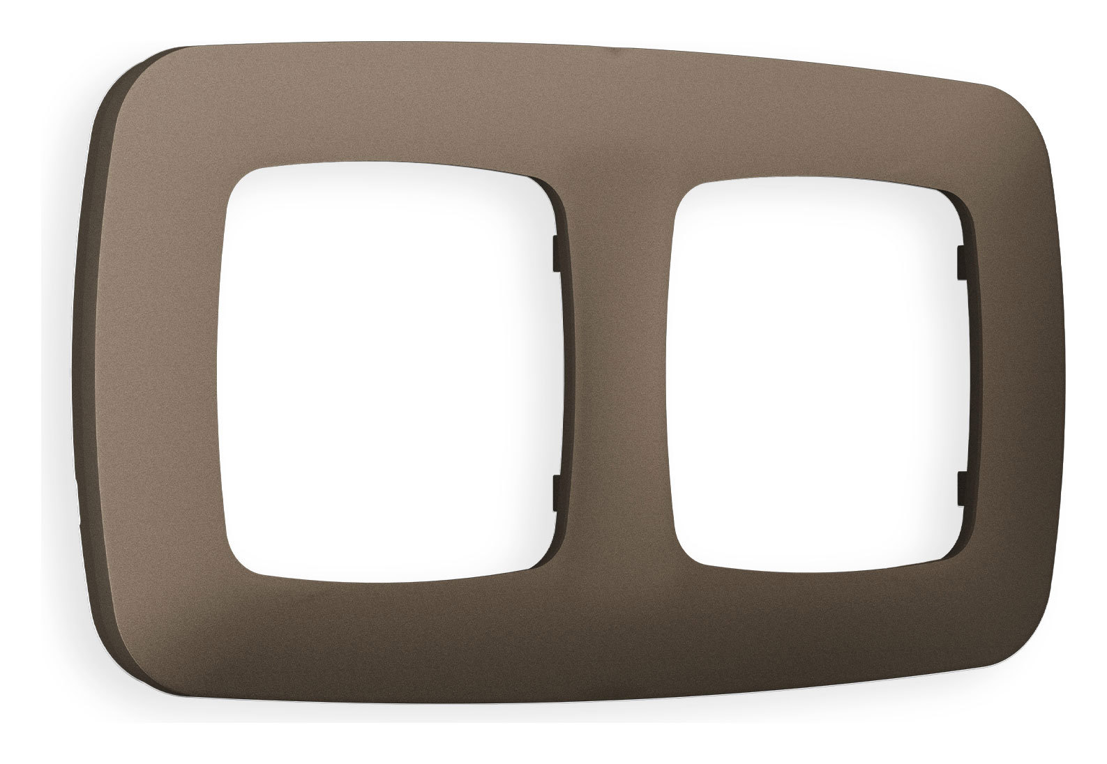 Изображение товара Рамка для розеток и выключателей Ambrella volt Omega Ecta OF140632 2 поста темная бронза матовый