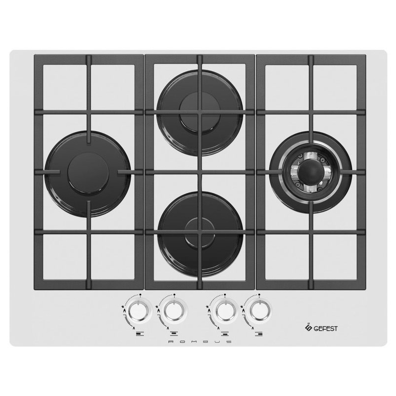 Изображение товара Газовая варочная панель Gefest ПВГ 2231-01 Р12 4 конфорки белая встраиваемая