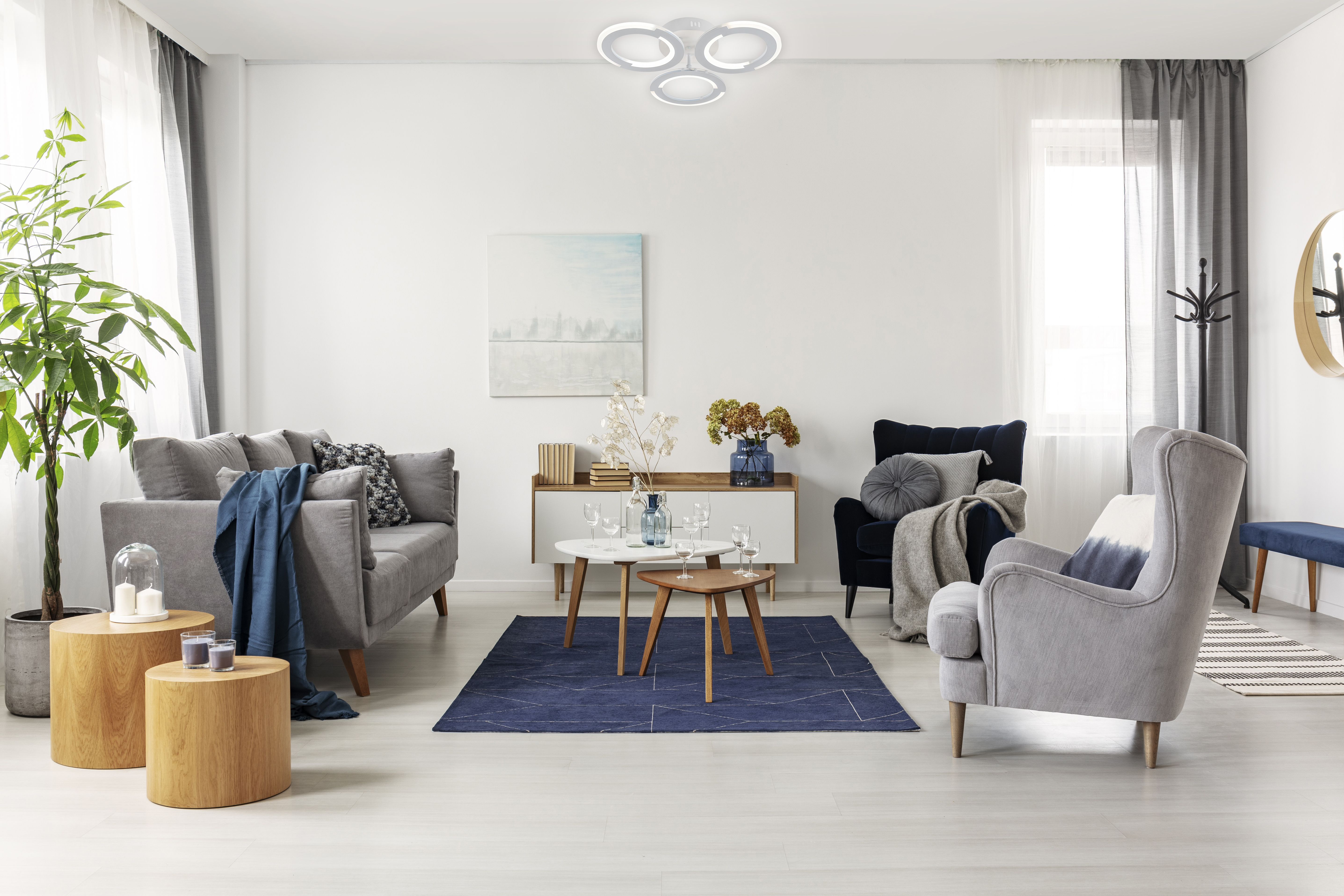 Изображение товара Люстра потолочная светодиодная Escada Octans с пультом регулируемая 16 м² белый свет