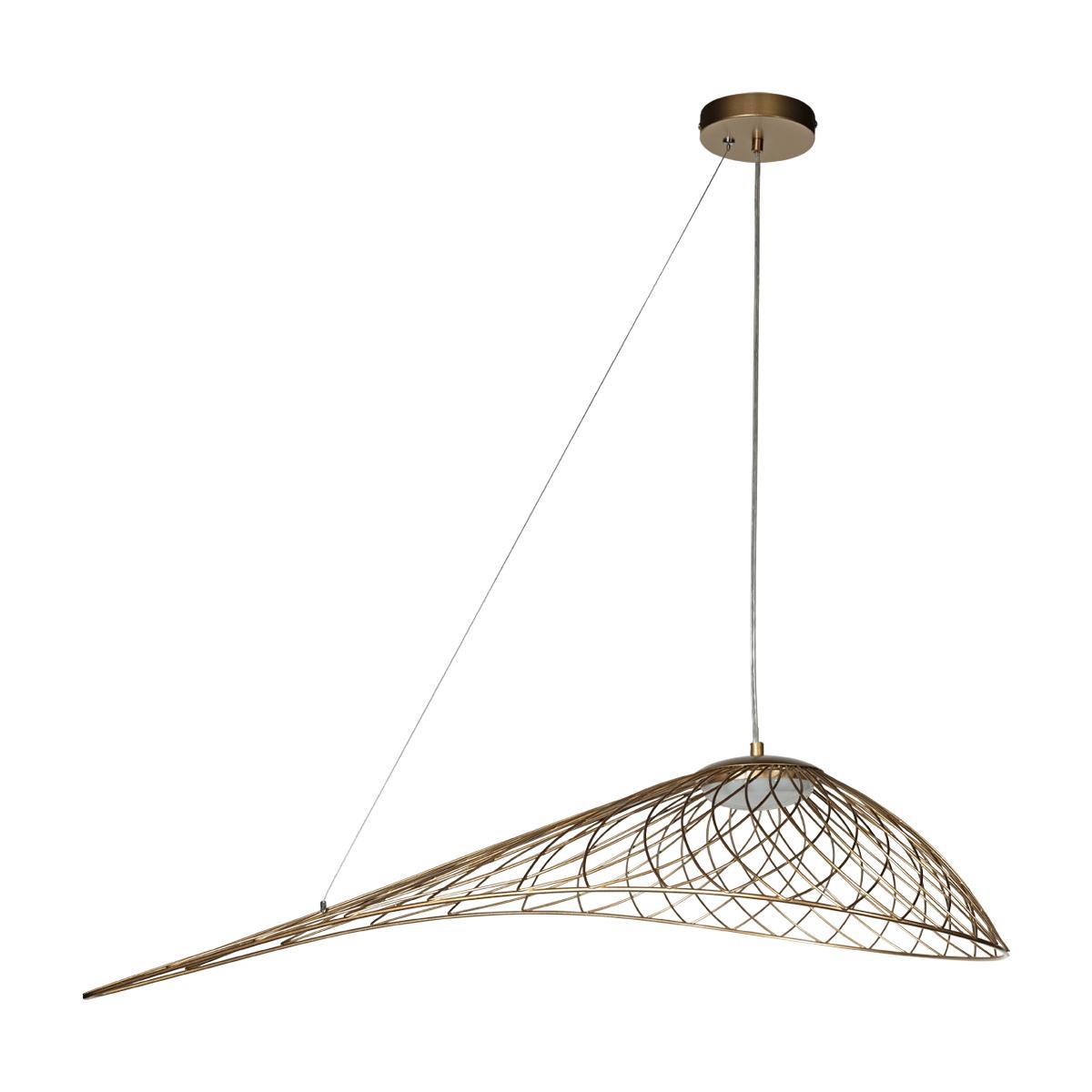 Изображение товара Светильник подвесной светодиодный Loft It Tressage 10127-760 gold 1.8 м² теплый белый (желтый) свет цвет золото