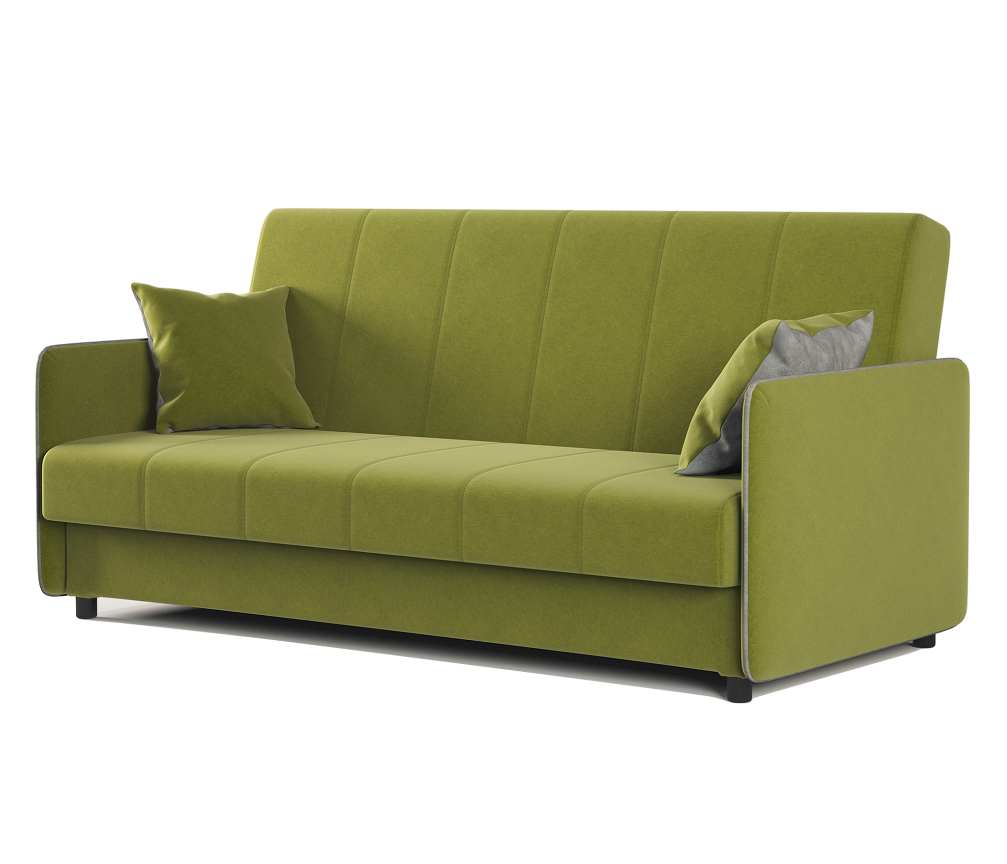 Изображение товара Диван Шарм-дизайн Стиль 120 раскладной из велюра зеленого цвета