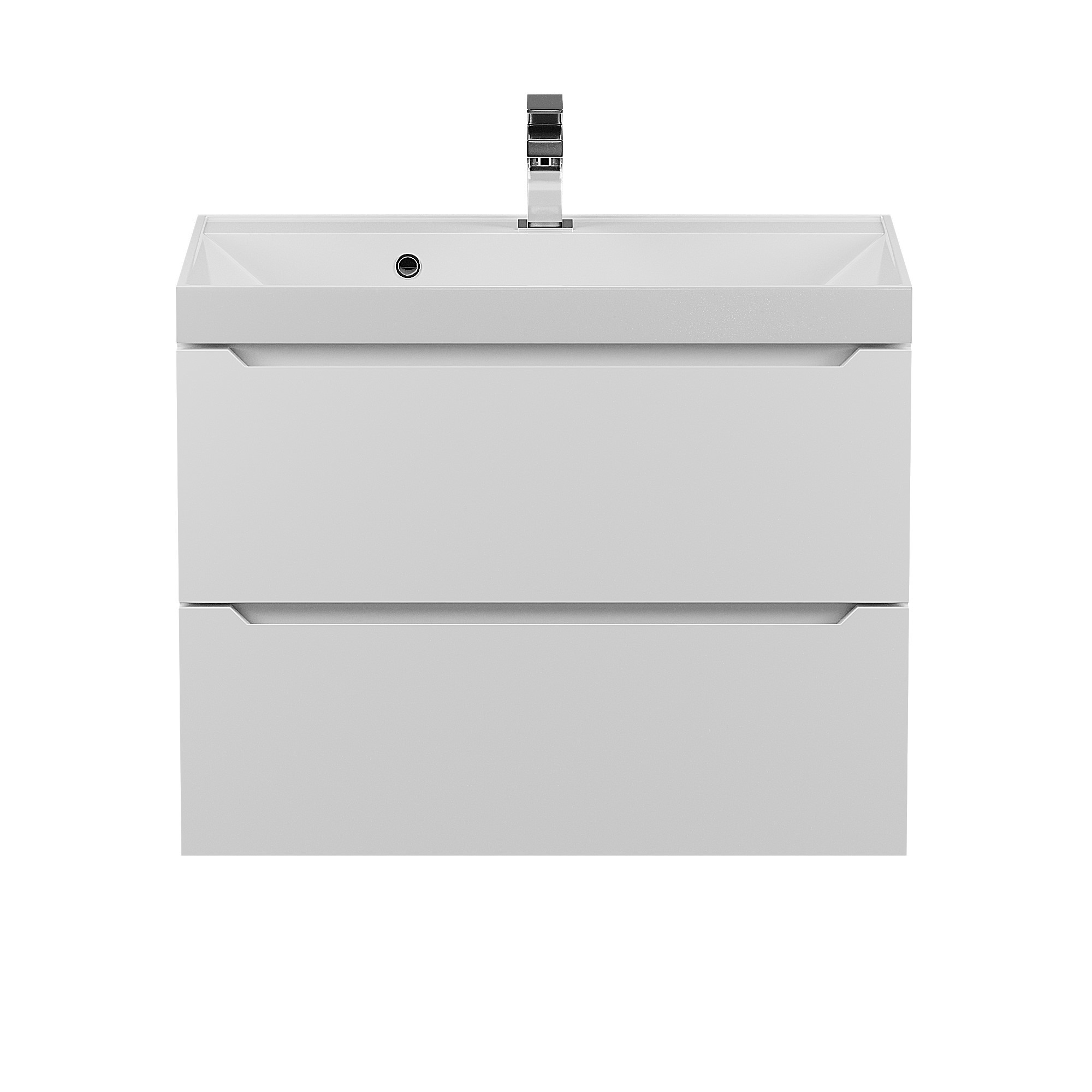 Изображение товара Тумба с раковиной для ванной подвесная Uperwood Tanos-Next 80x45x53 см белая матовая