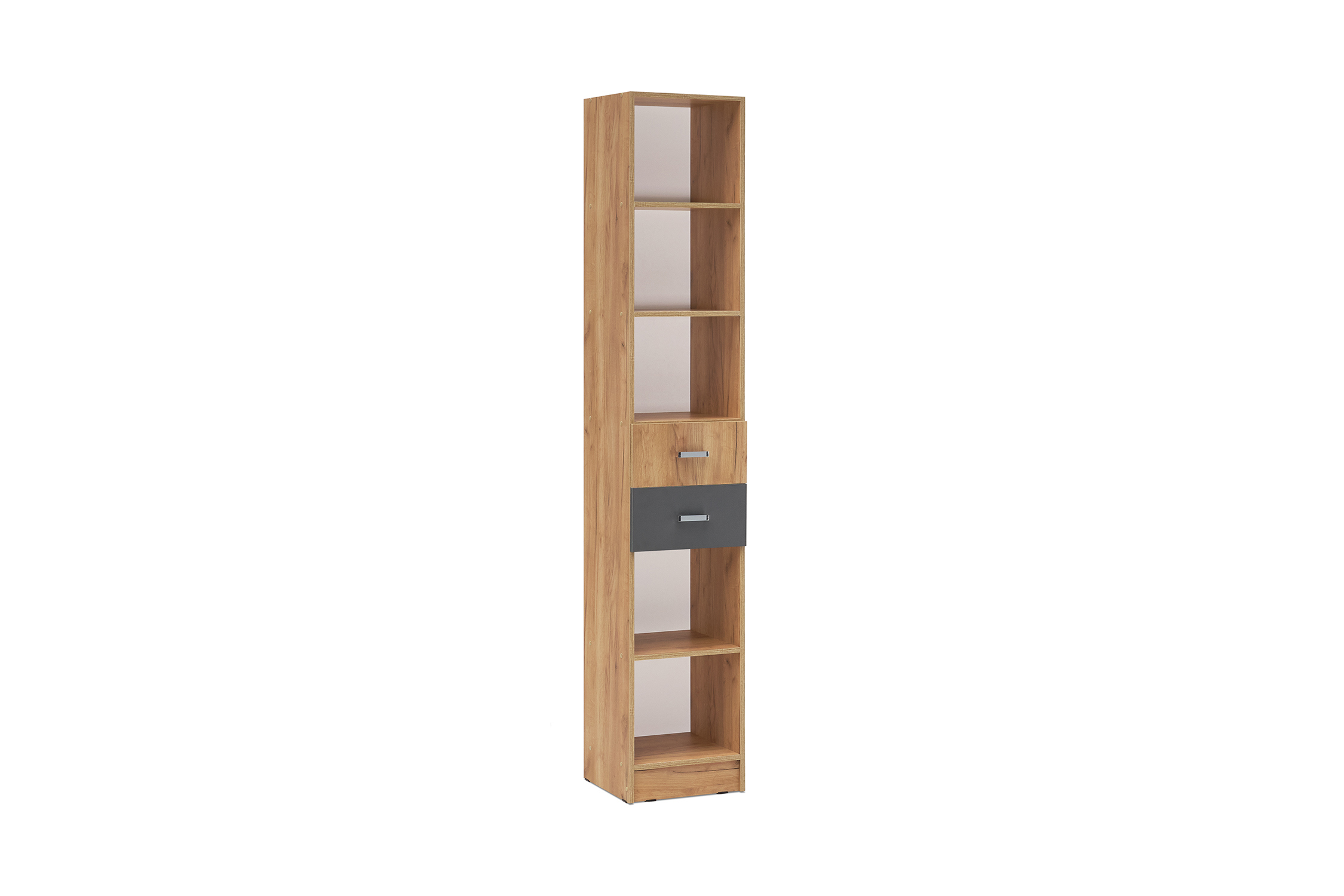 Изображение товара Стеллаж с полками Миф 40x220x40 см нагрузка до 5 кг ЛДСП цвет графит/дуб крафт