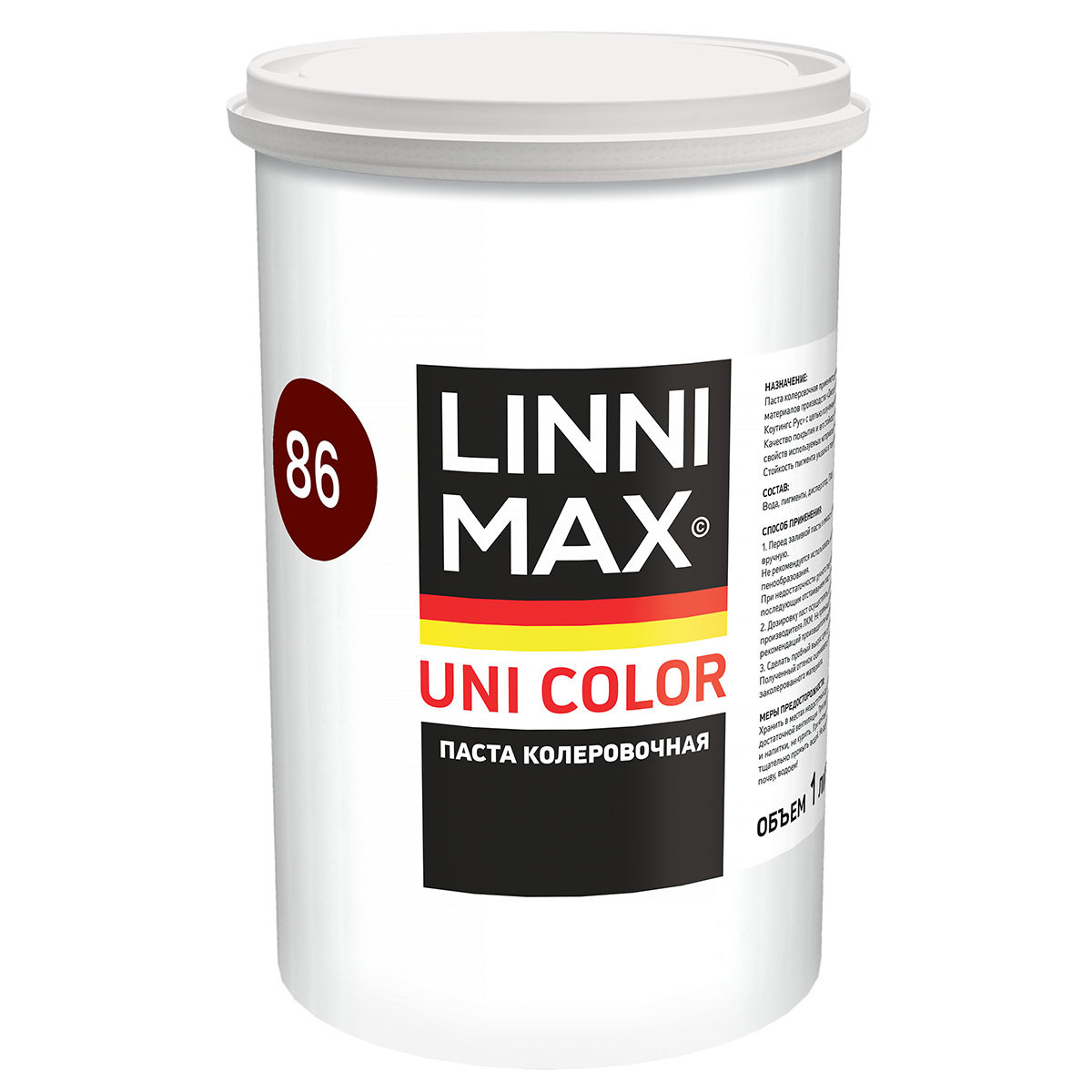 Изображение товара Краситель универсальный Linnimax UNI Color 86 цвет коричневый oxidbraun 1 л