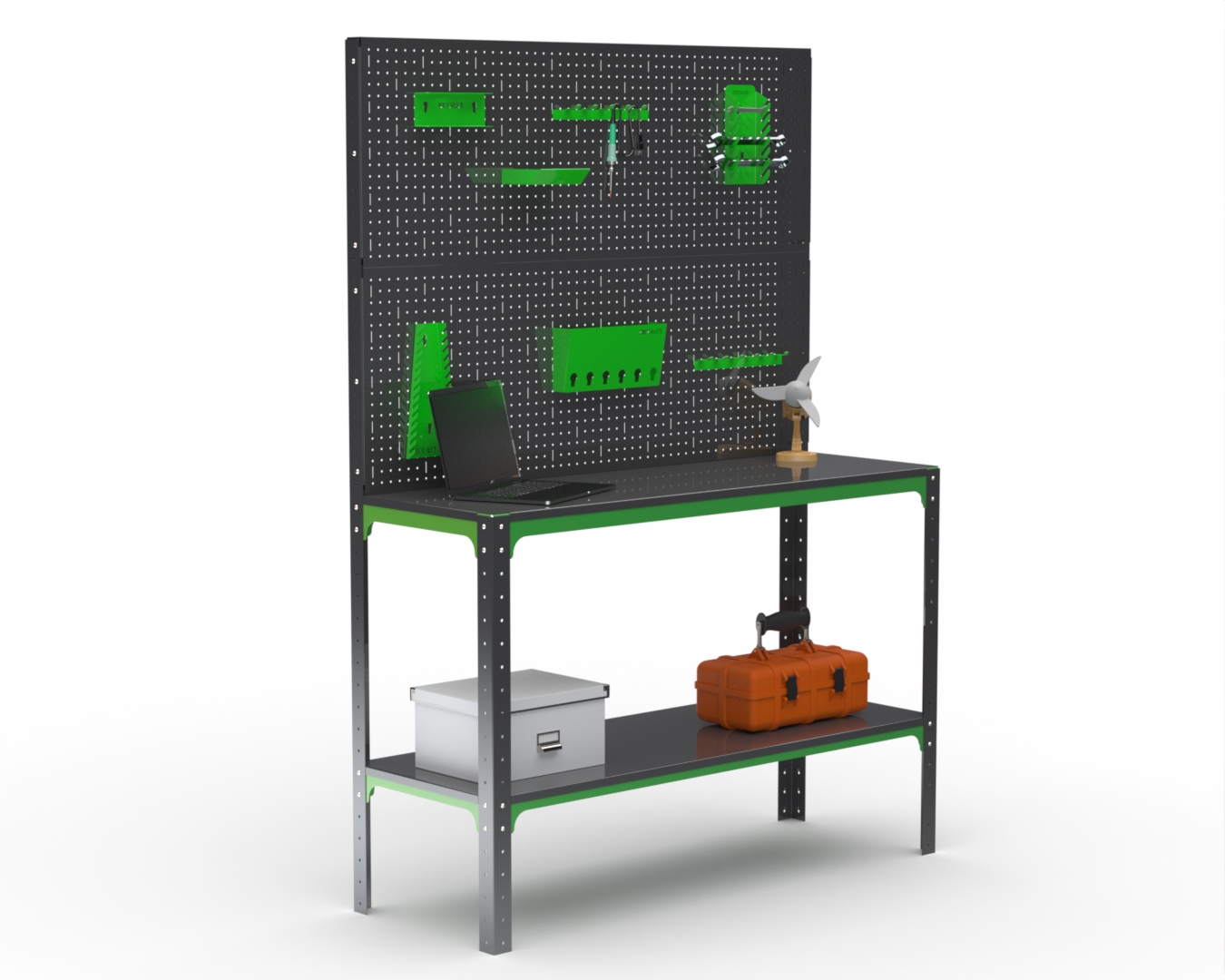 Изображение товара Стол-верстак Metalex Kit 204203 950x1400x500 мм с перфопанелями и высокой нагрузкой