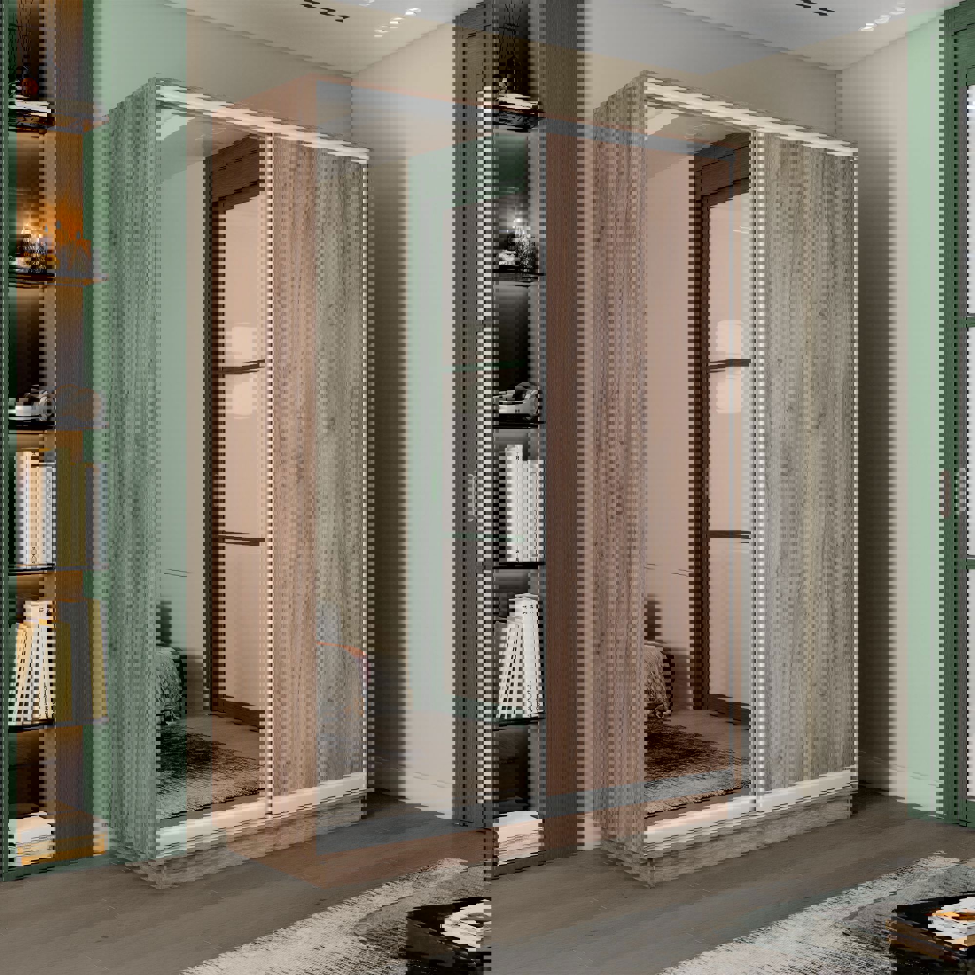 Изображение товара Шкаф-купе Мебельная Компания Е1 2 дверный зеркало 240x140x60 см