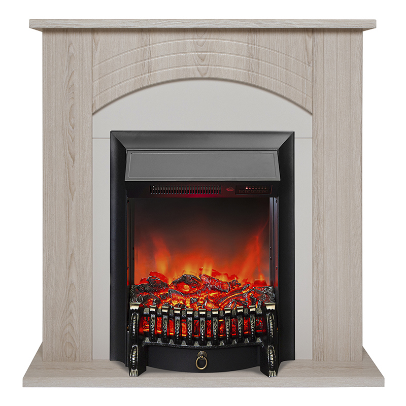 Изображение товара Каминокомплект Realflame Santana STD LO-F111 с очагом Fobos Lux BL, 750 Вт, светлый дуб