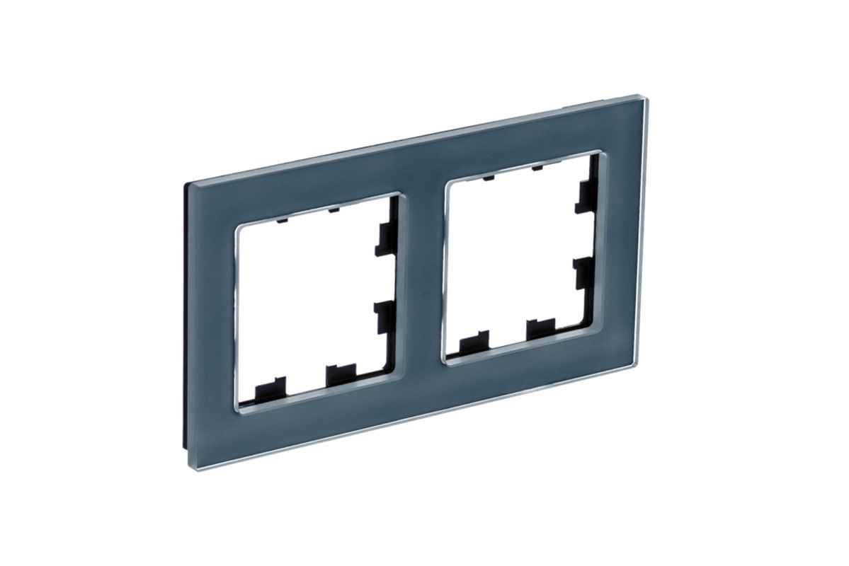 Изображение товара Рамка для розеток и выключателей Systeme electric AtlasDesign Nature ATN360702 2 поста цвет грифель