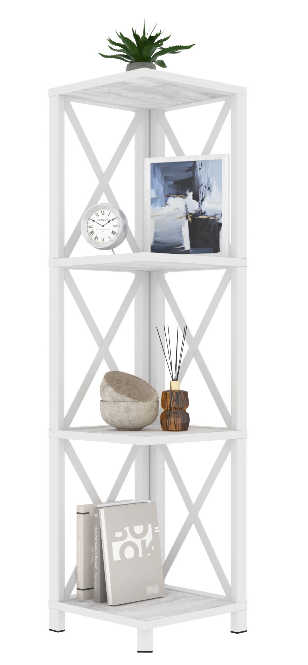 Изображение товара Стеллаж MAKE MEBEL Стеллаж Лофт Слим-4 29x112x29 см