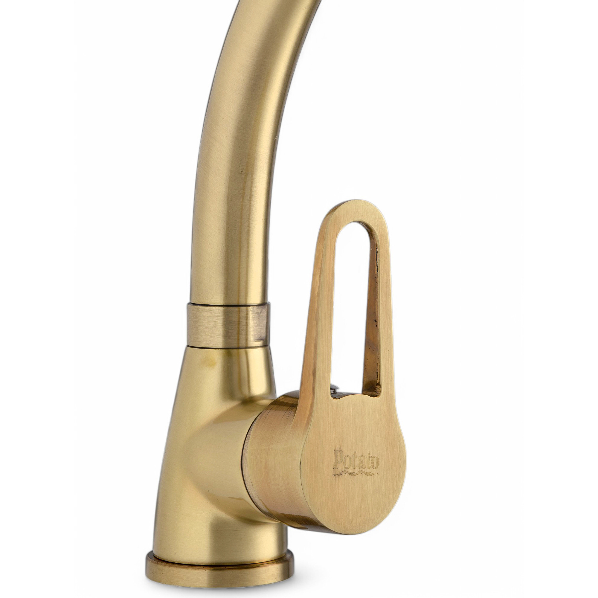 Изображение товара Смеситель для кухни Potato P39270-2 24 см поворотный излив цвет бронза