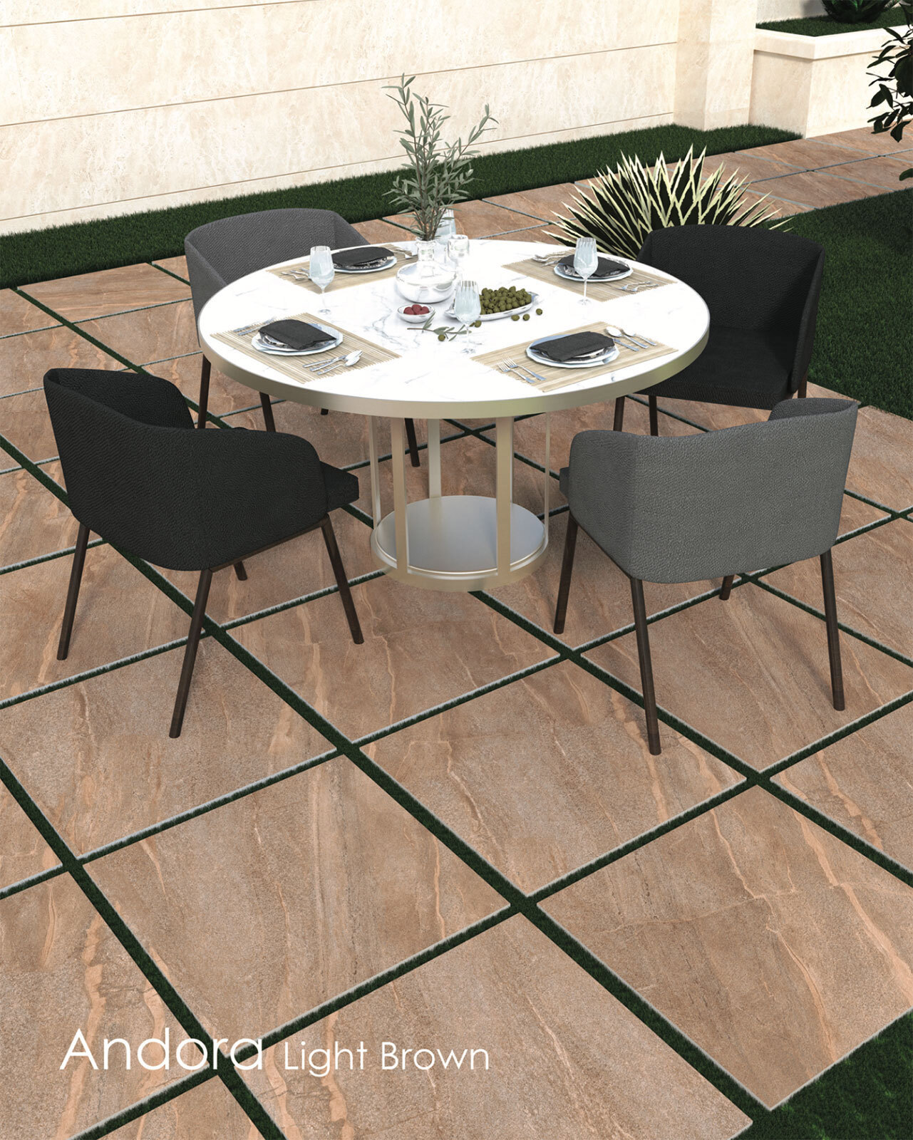 Изображение товара Керамогранит Керамопро Andora Brown 60x60см цвет коричневый