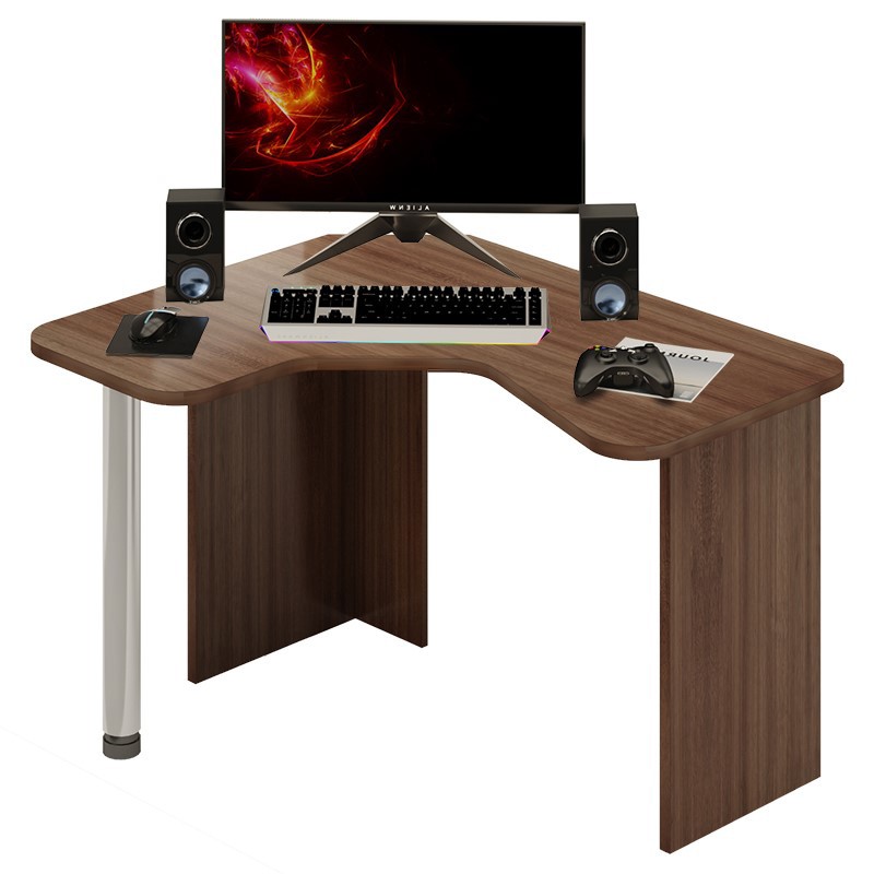 Изображение товара Угловой письменный стол Мэрдэс СКЛ-ИгрУгл120 из ЛДСП цвет ясень шимо темный