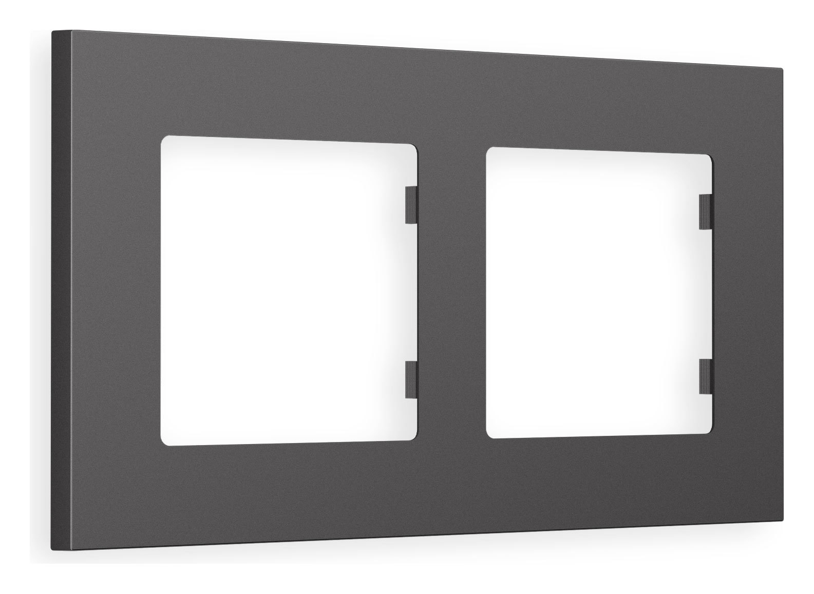 Изображение товара AMBRELLA VOLT Alfa Qubi AF250652 рамка 2 поста антрацит серый