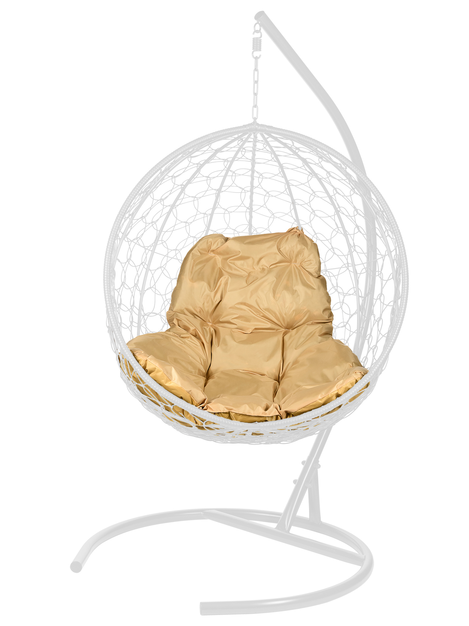 Изображение товара Кресло подвесное из искусственного ротанга KokosWhiteB 95х75х115 см для сада и веранды