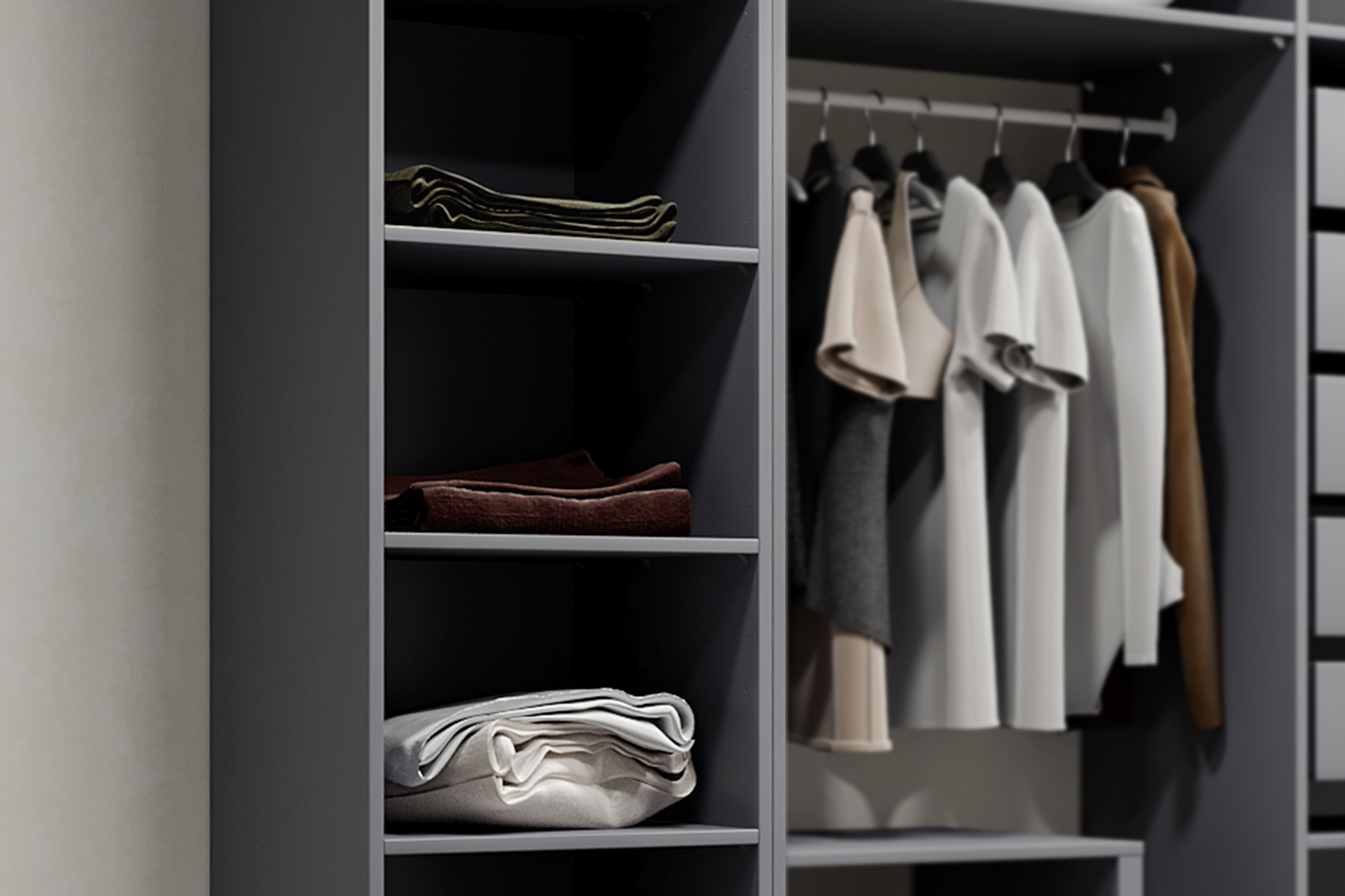 Изображение товара Полка в шкаф 46x58 см из ДСП серый Гуд Лакк шведский стандарт Макс