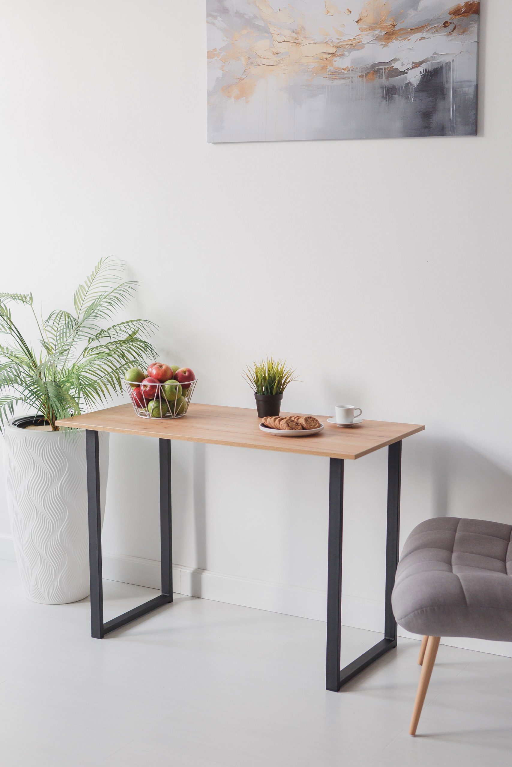 Изображение товара Стол DIKO LOFT DL-868092 110x55 см дуб крафт золотой