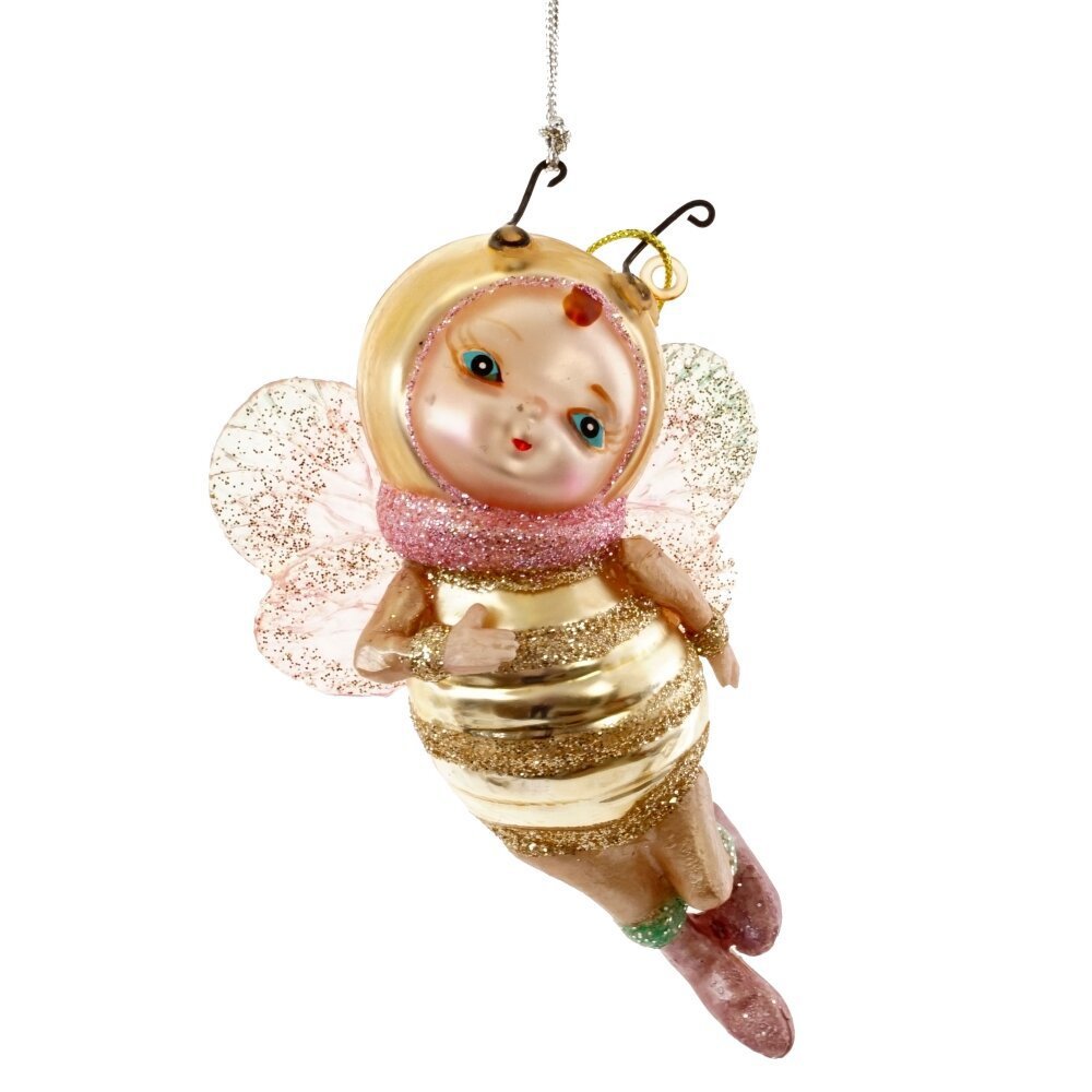 Изображение товара Елочная игрушка Фея жёлтый золотой стекло 10.5 см новогодний декор