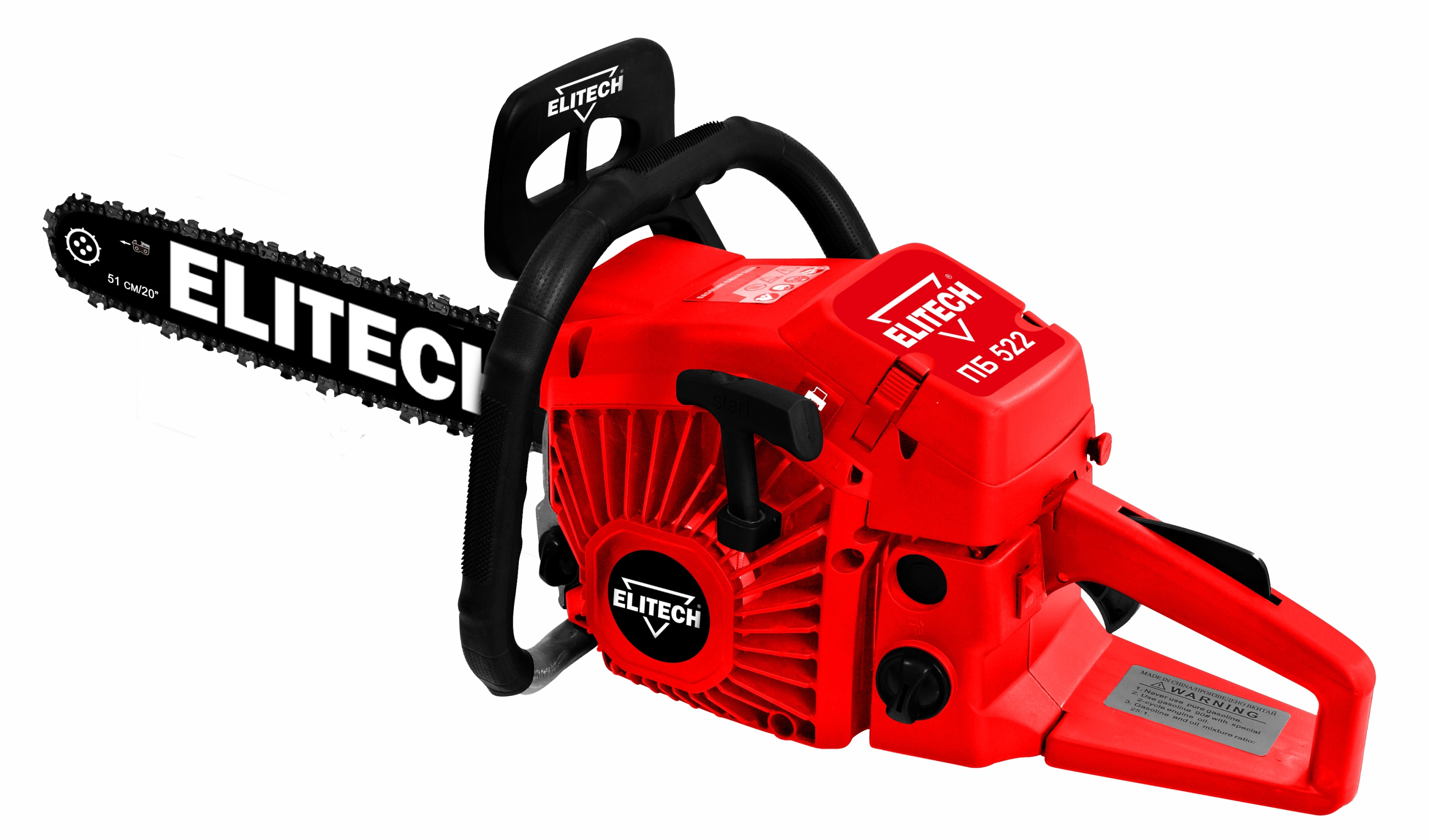 Изображение товара Бензопила Elitech 205450 3 л.с. шина 50 см
