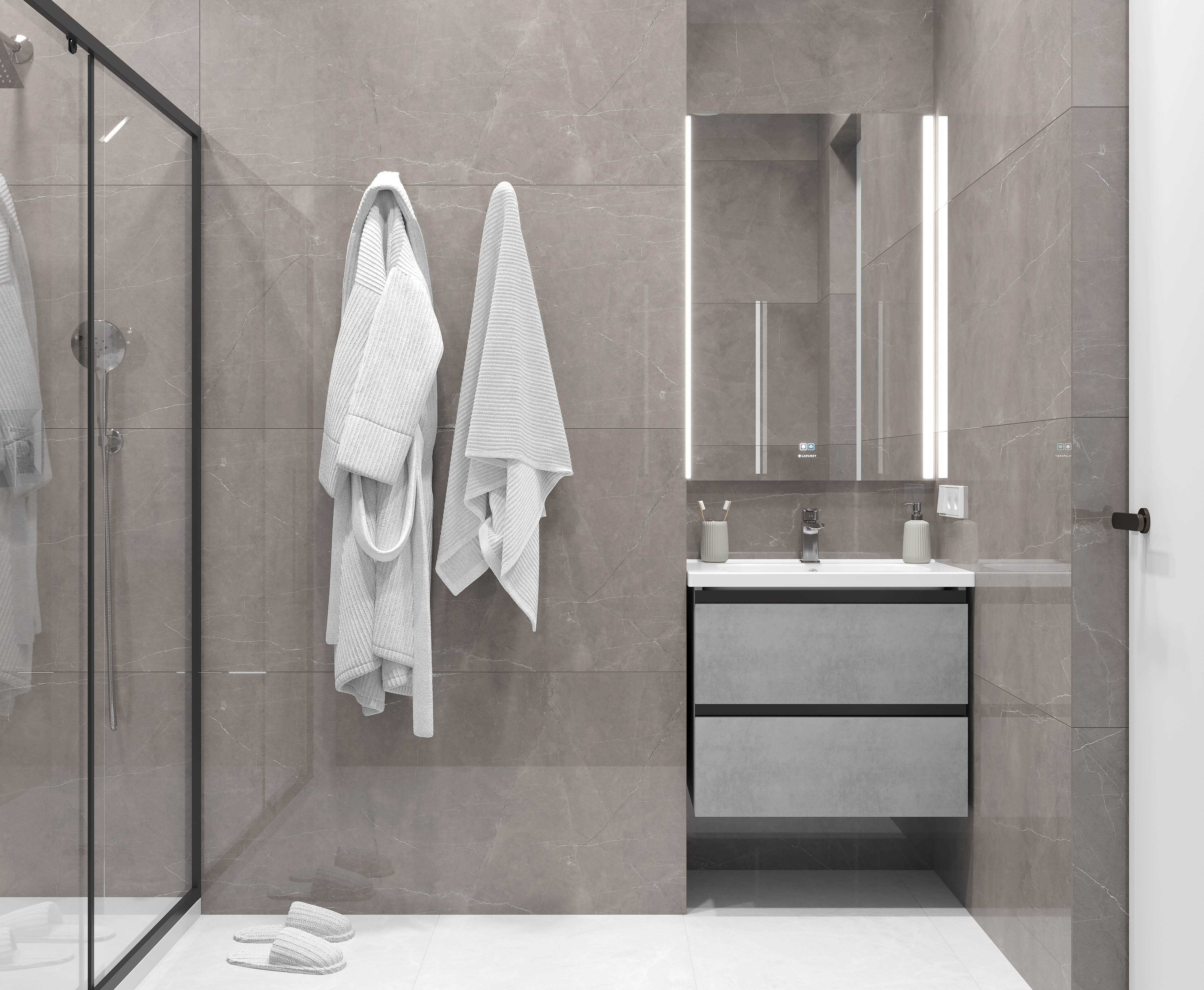 Изображение товара Керамогранит Ceradim Stone Micado Grey 60x120 см, полированный, коричневый