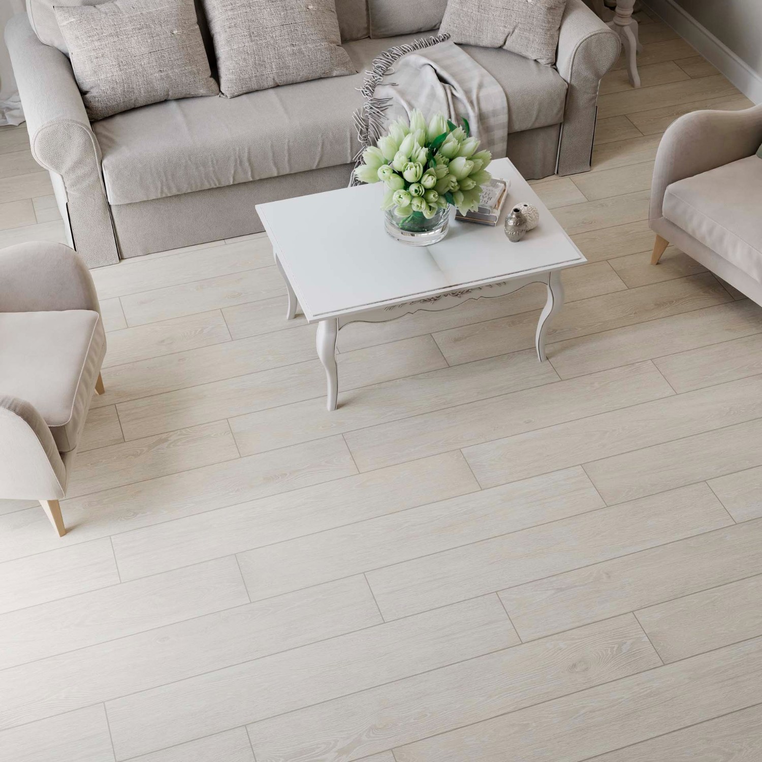 Изображение товара Керамогранит Estima Kraft Wood 19.4x120 см белый, имитация дерева, для внутренних и наружных работ