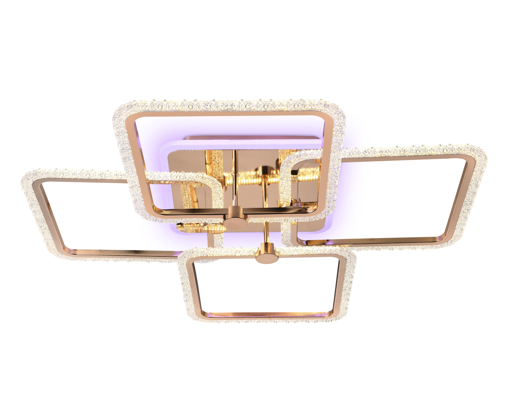 Изображение товара Люстра потолочная светодиодная Ambrella Light Original с пультом 23 м² регулируемый белый свет цвет золотистый