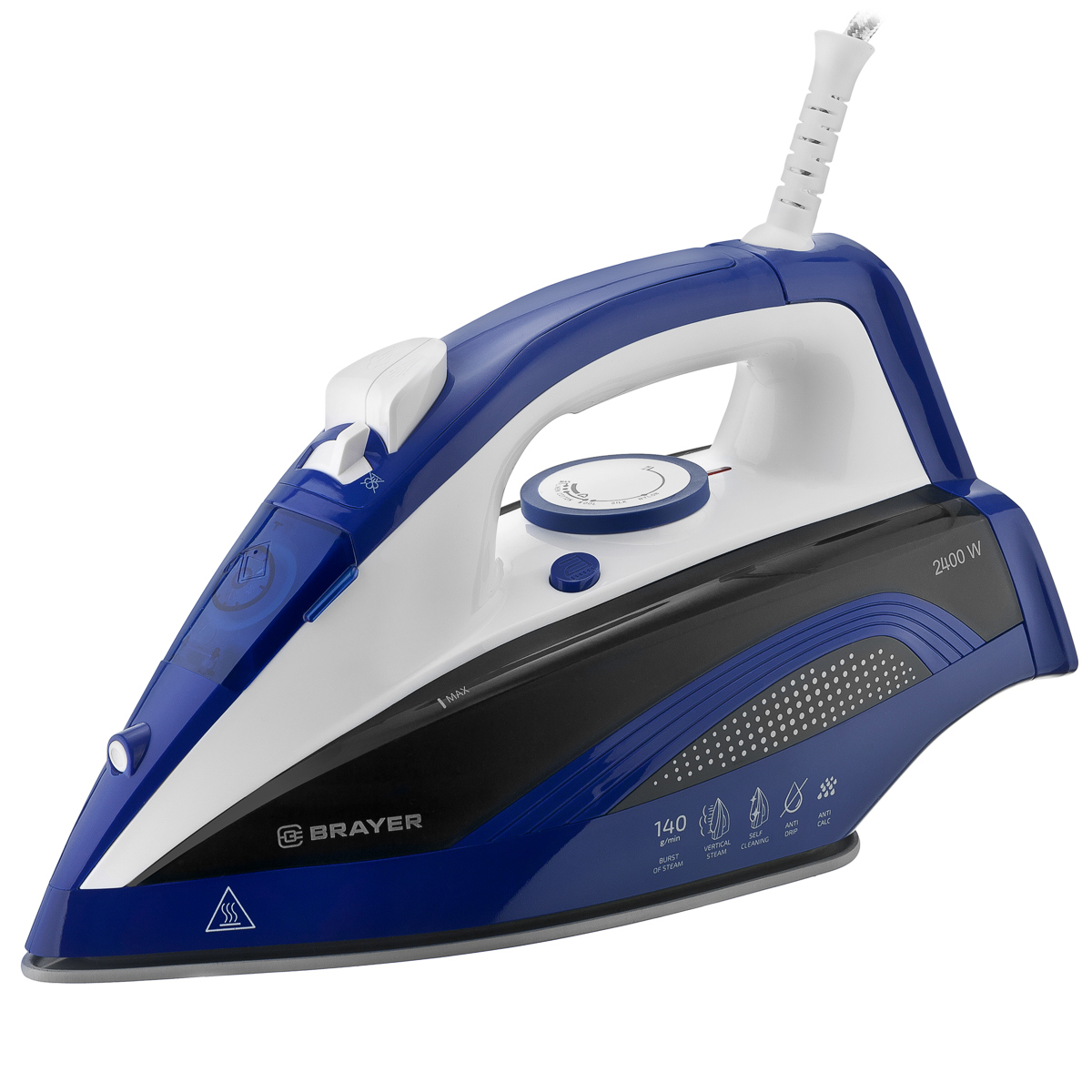 Изображение товара Утюг Brayer Br4002bl с паром и системой защиты от накипи