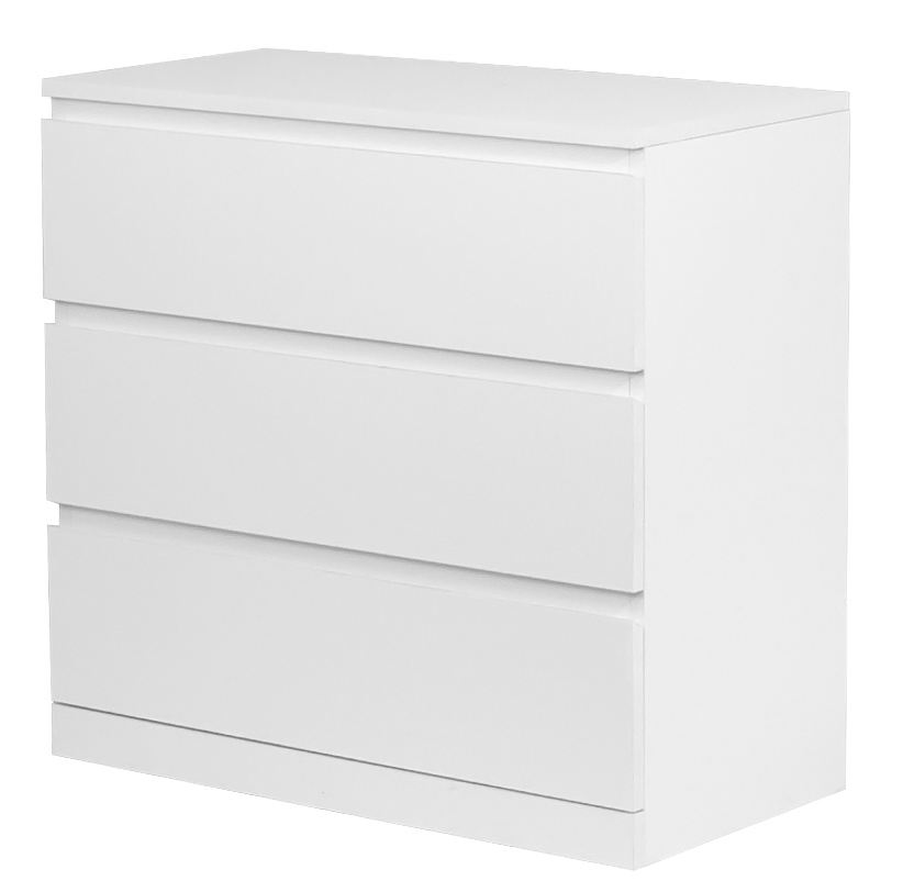 Изображение товара Комод Dipriz Д.2337.1 марм со скосами 3 ящика 70x35x67 см ЛДСП цвет белый