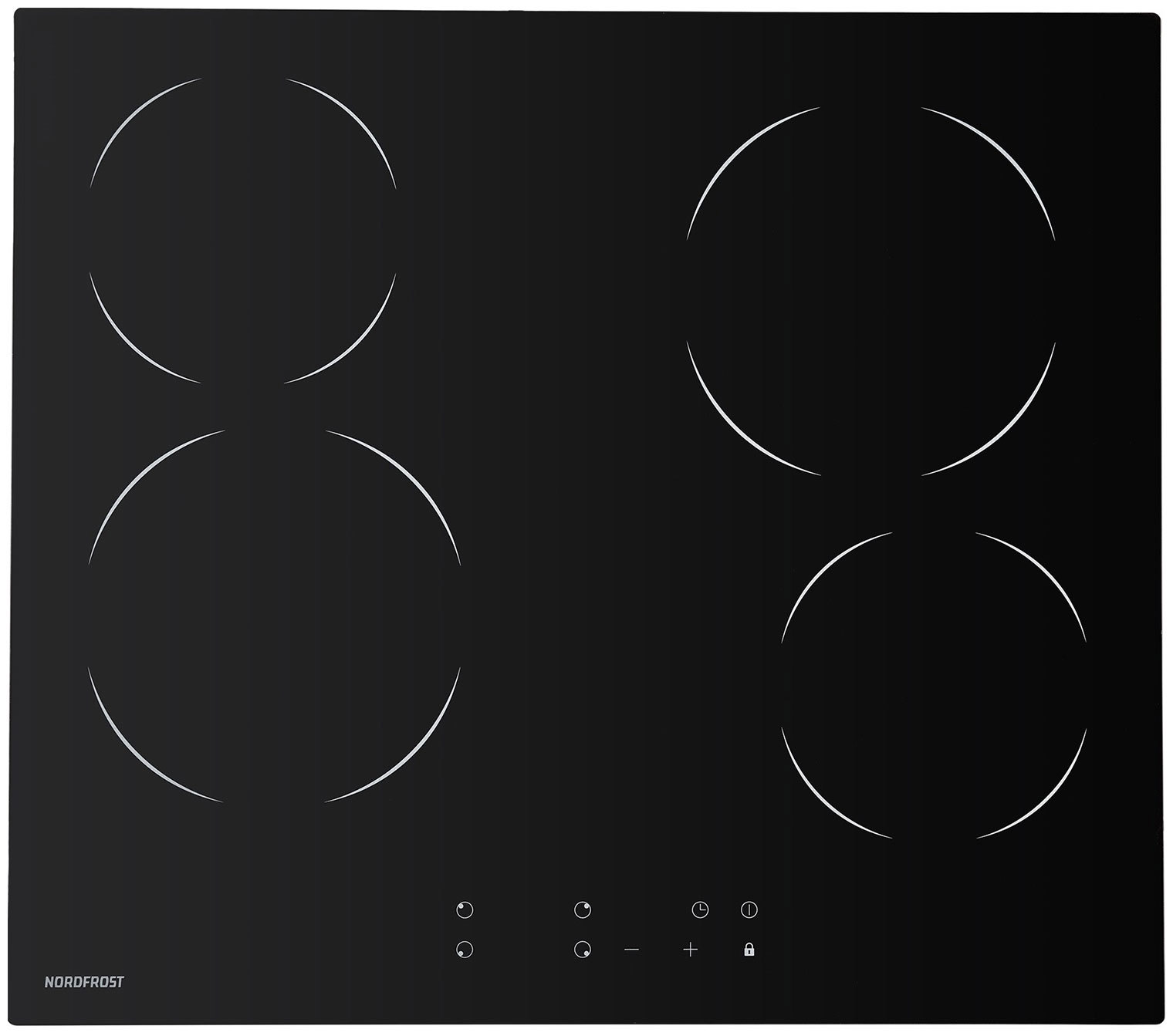 Изображение товара Электрическая варочная панель Nordfrost 619623 EM 6049 B 59 см 4 конфорки цвет черный