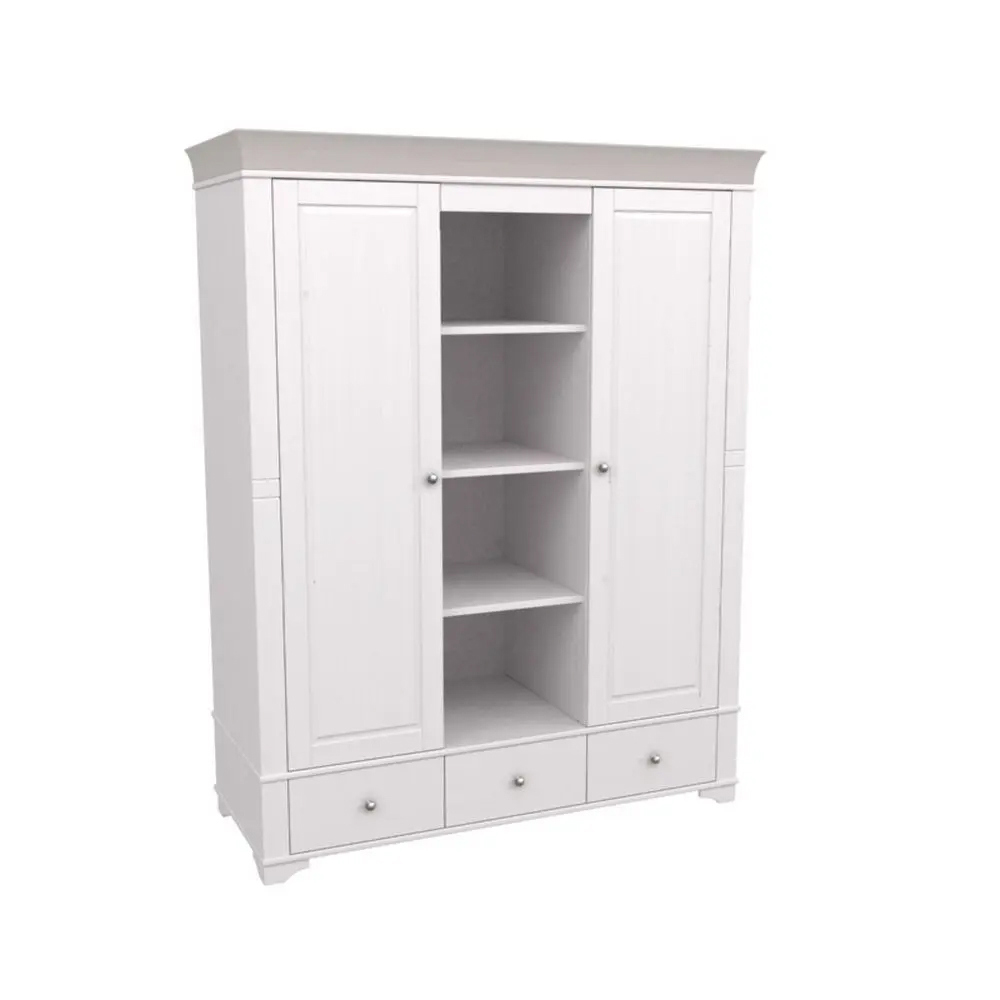 Изображение товара Шкаф распашной Дом мебели из сосны Бейли 160x205x65 см белый стиль прованс