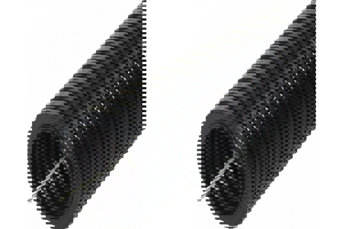 Изображение товара Труба гофрированная Урал пак ПНД D16 мм 50 м легкая с протяжкой цвет черный