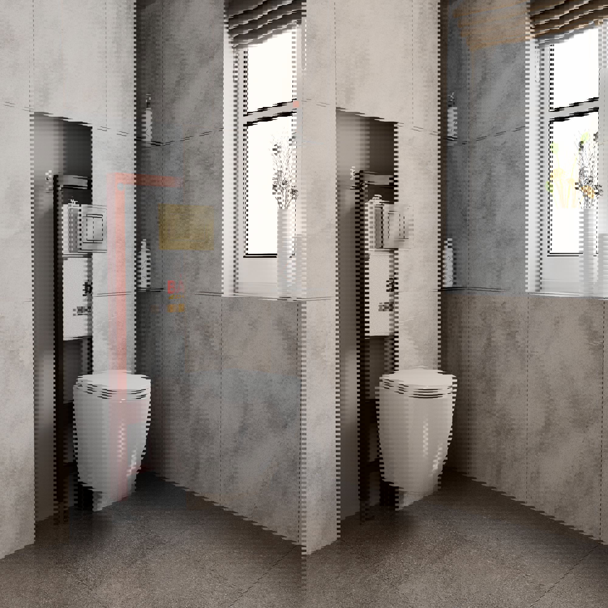 Изображение товара Комплект BAUEDGE 6 в 1 рама инсталляции и безободковый унитаз Dream Hurricane-5